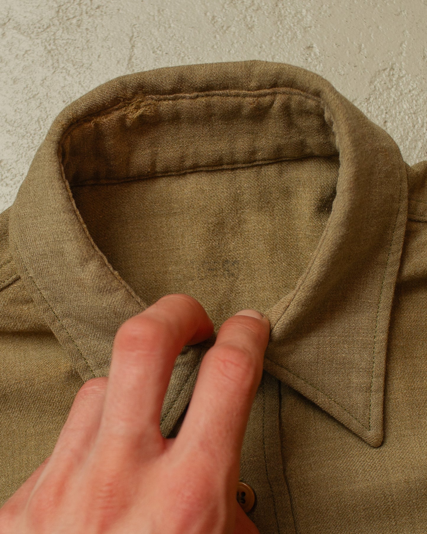 1940s US Army M37 Wool Field Shirt khaki - M