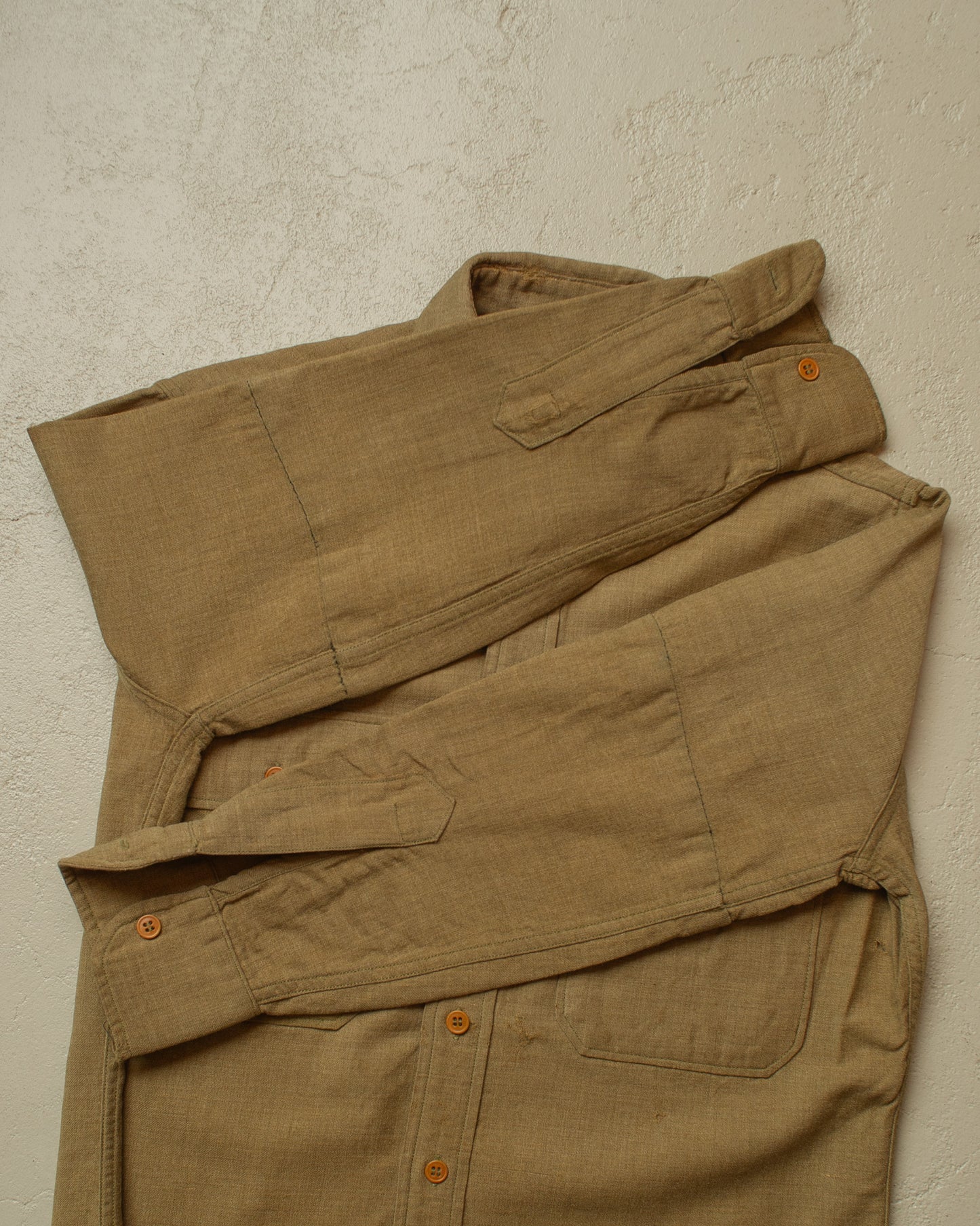 1940s US Army M37 Wool Field Shirt khaki - M