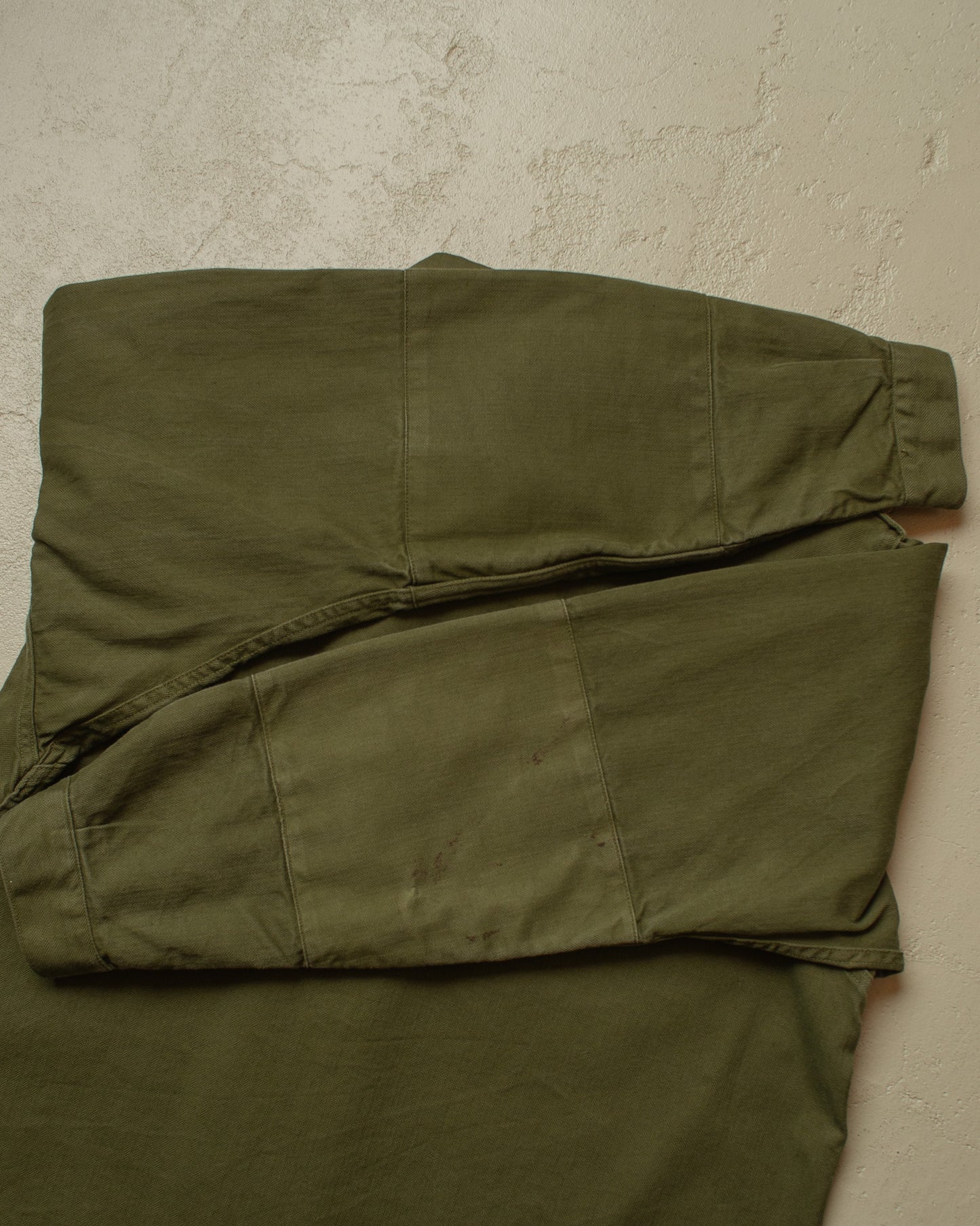 1960s German Bundeswehr Herringbone Shirt Jacket green - XL/XXL