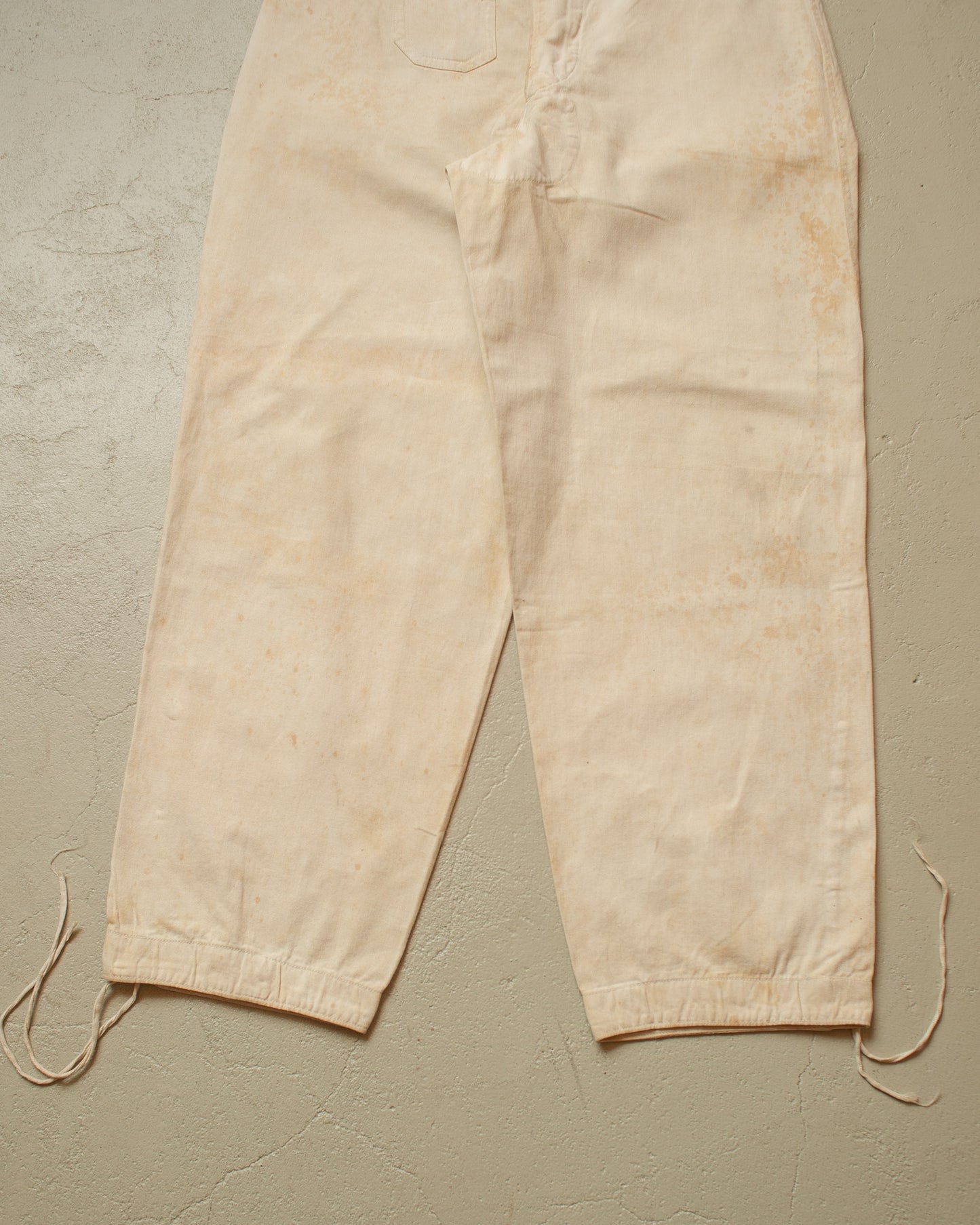 1940s WW2 German M-40 Drillich Pants white - W32 L27,5