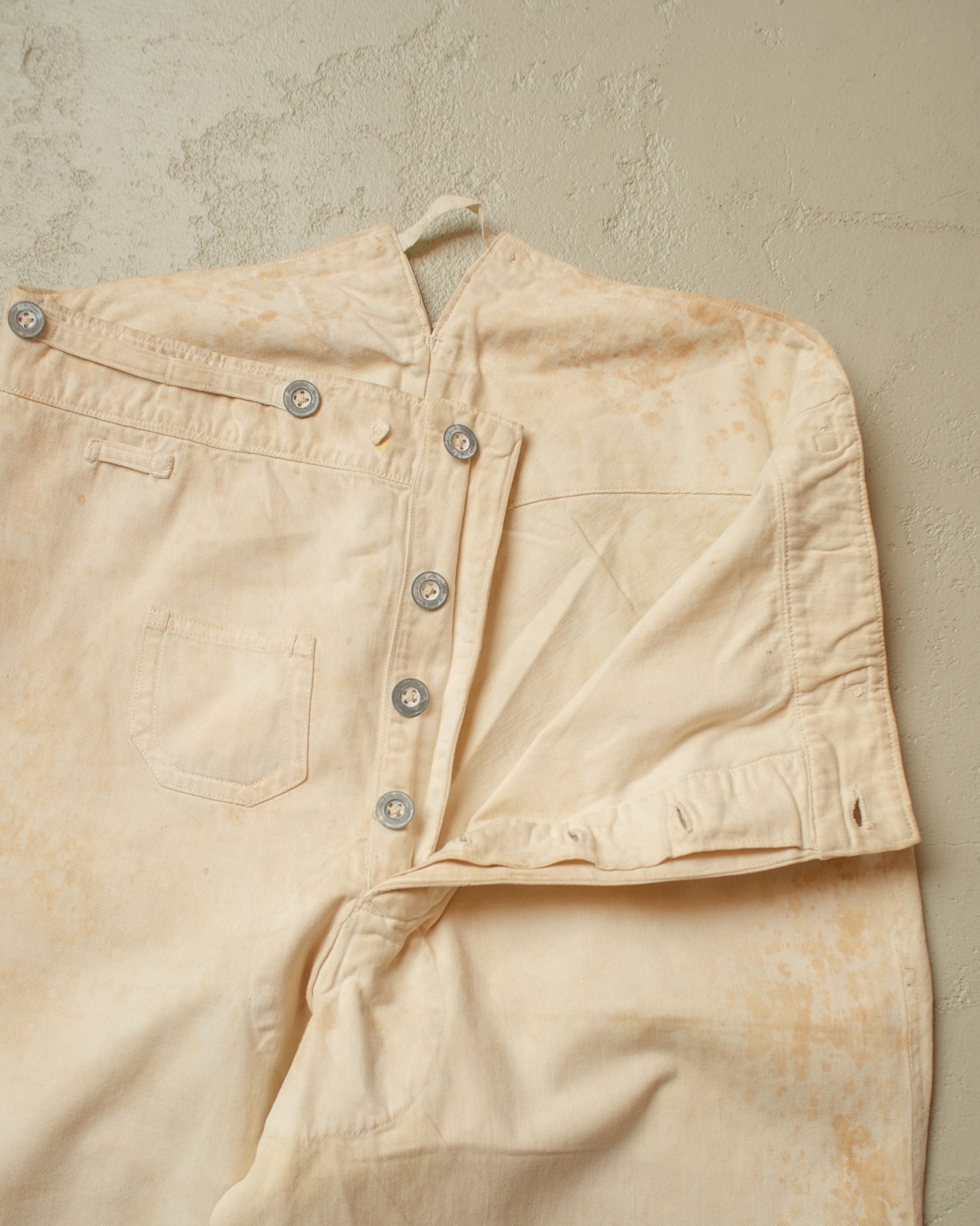 1940s WW2 German M-40 Drillich Pants white - W32 L27,5