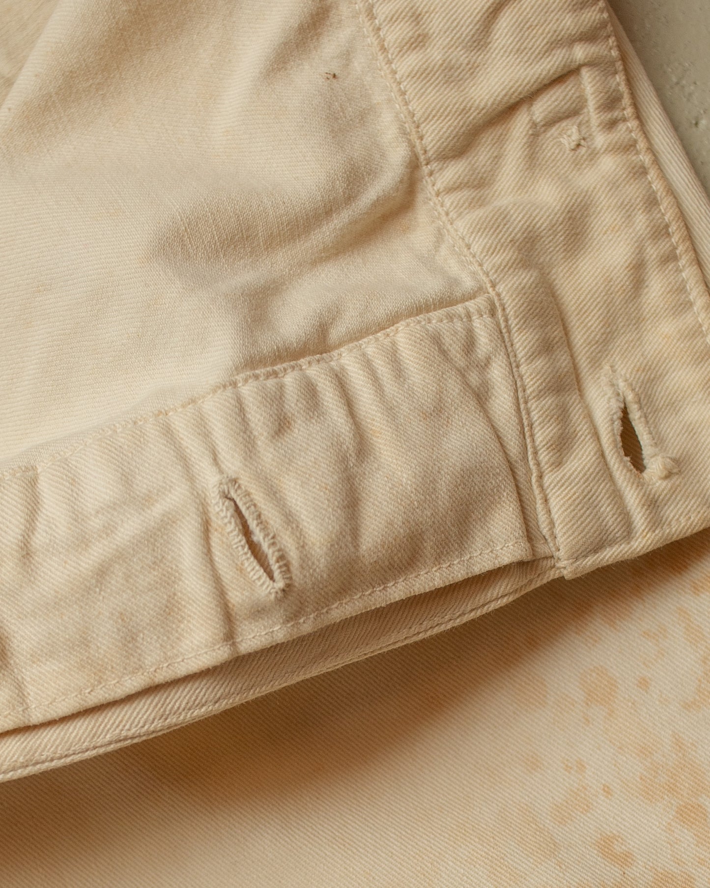 1940s WW2 German M-40 Drillich Pants white - W32 L27,5