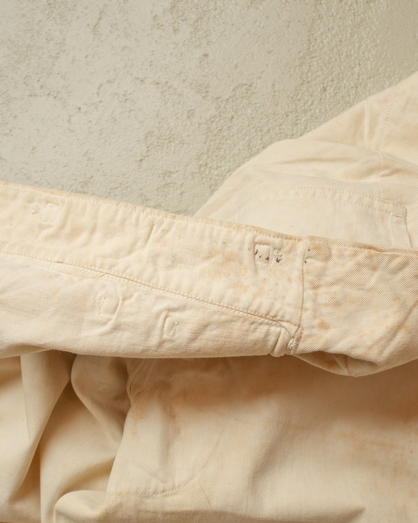 1940s WW2 German M-40 Drillich Pants white - W32 L27,5