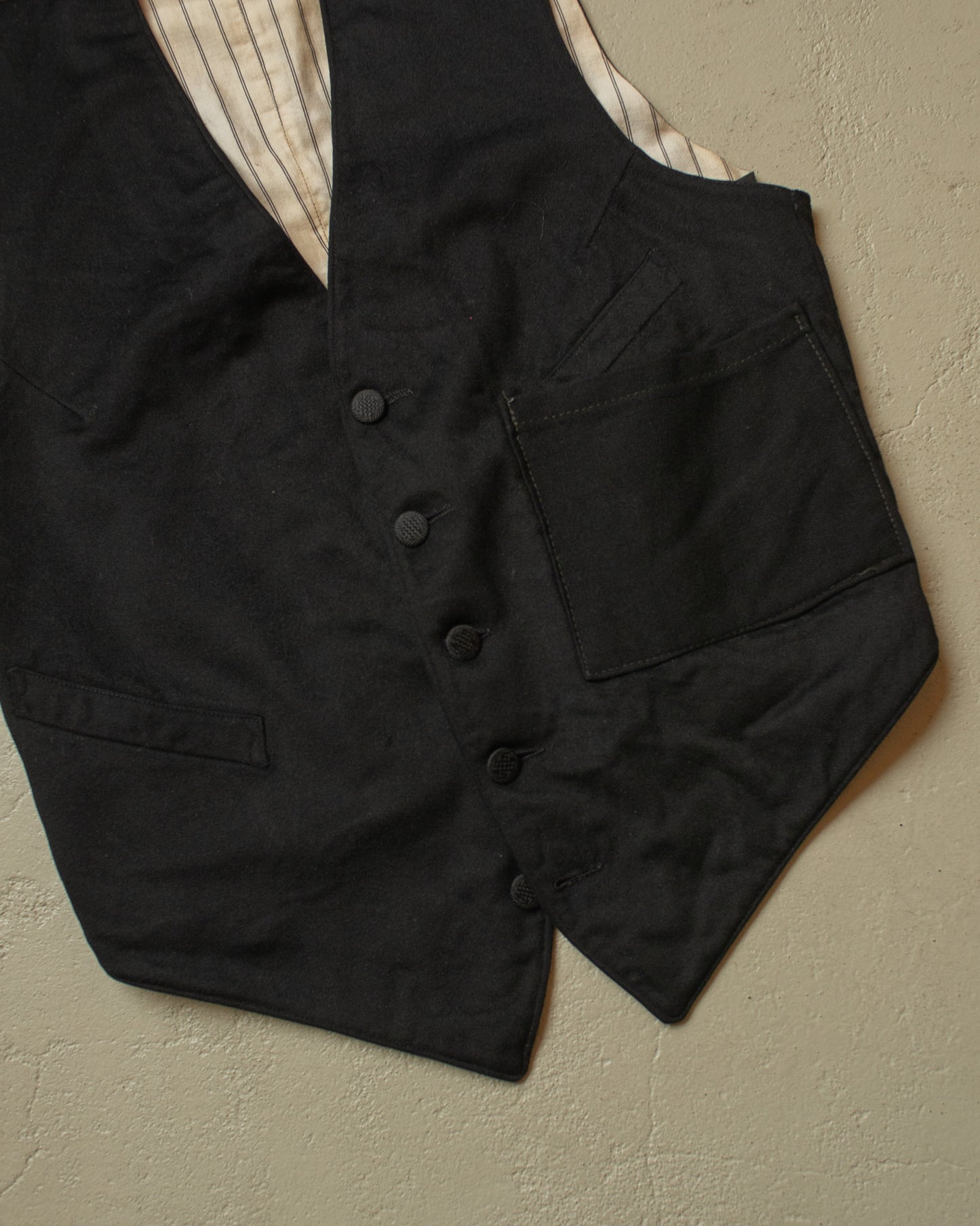 1930s German modified Wool Suit Vest black - XS/L