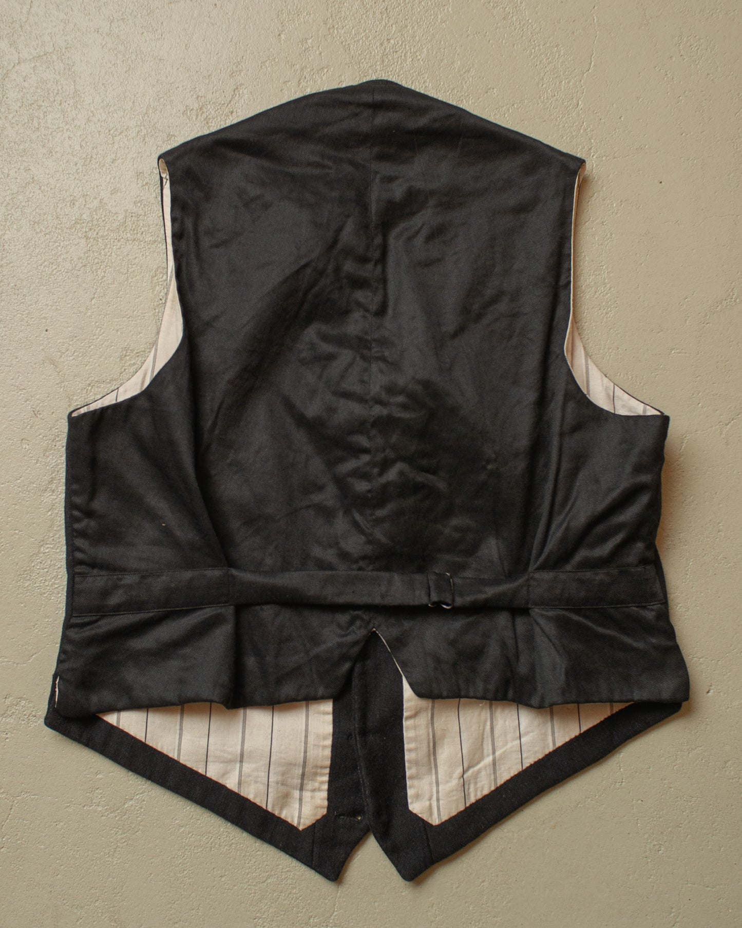 1930/40s German Wool Suit Vest black - L