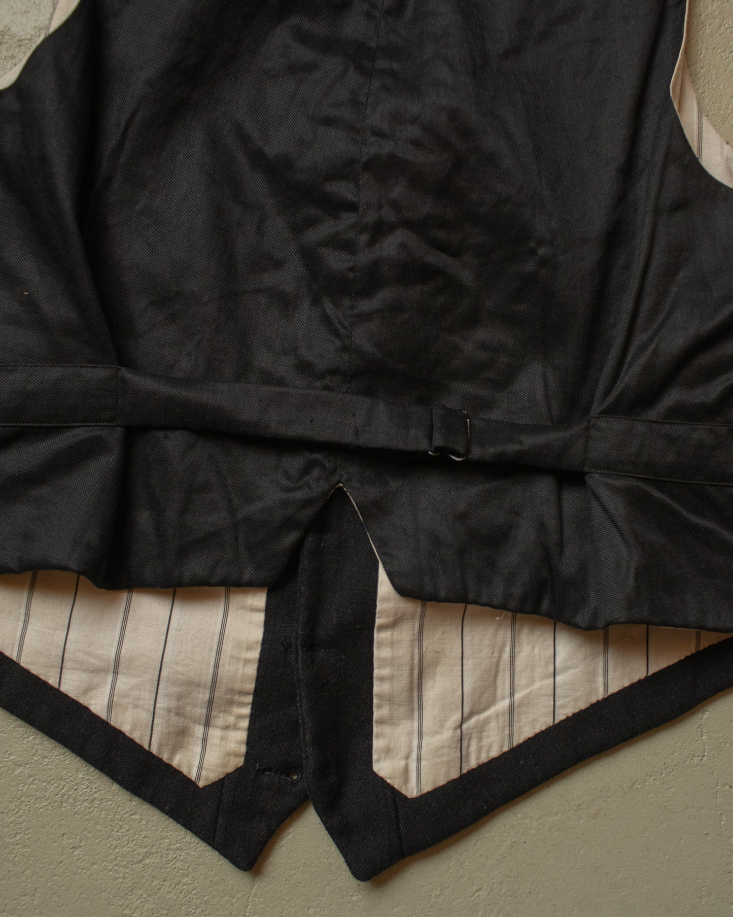 1930/40s German Wool Suit Vest black - L