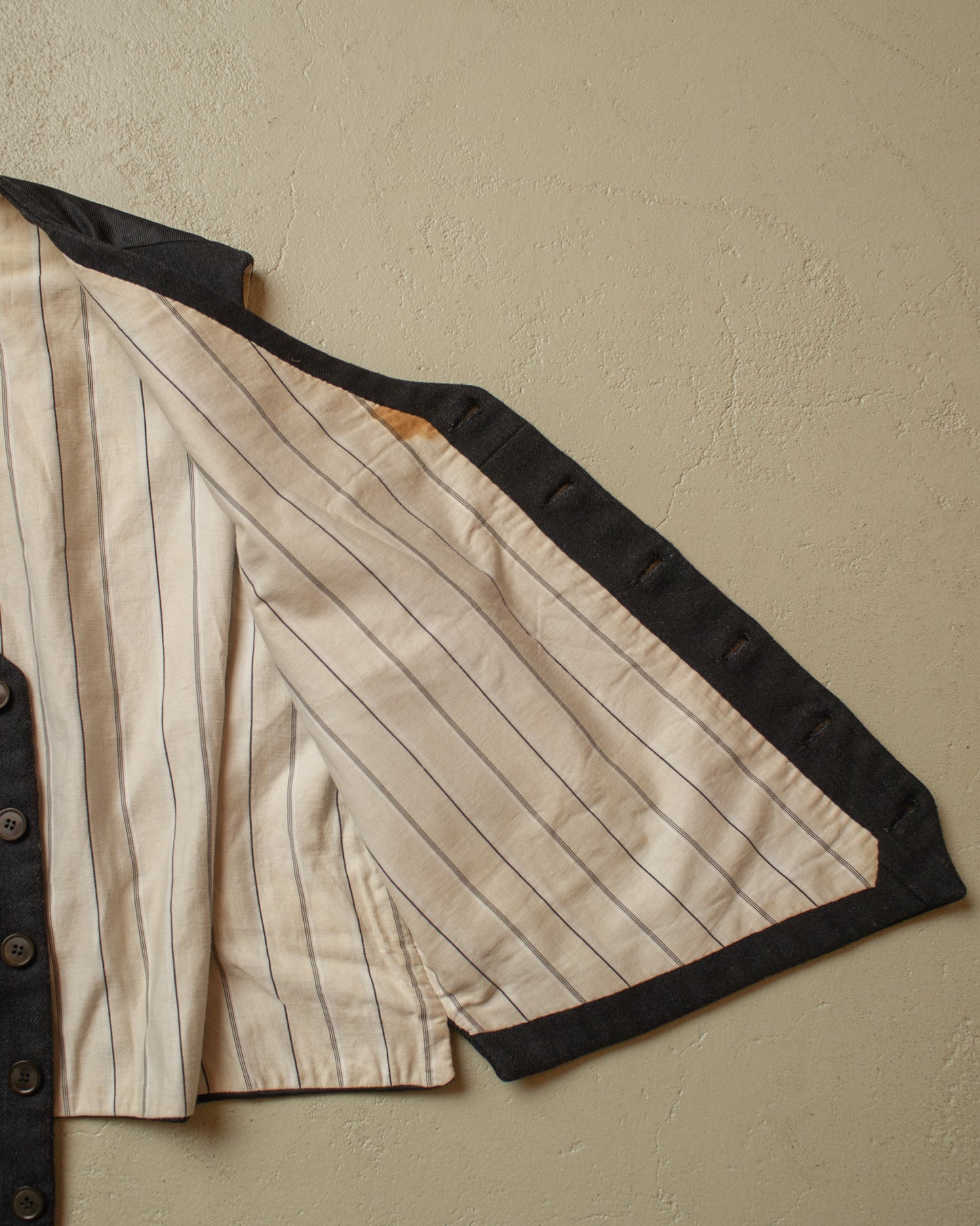 1930/40s German Wool Suit Vest black - L
