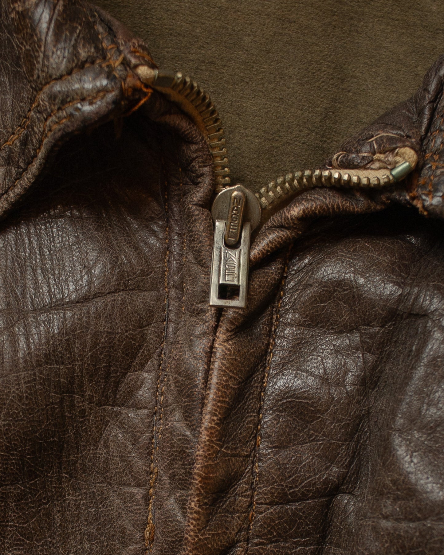 1940s German Leather Jacket brown - S