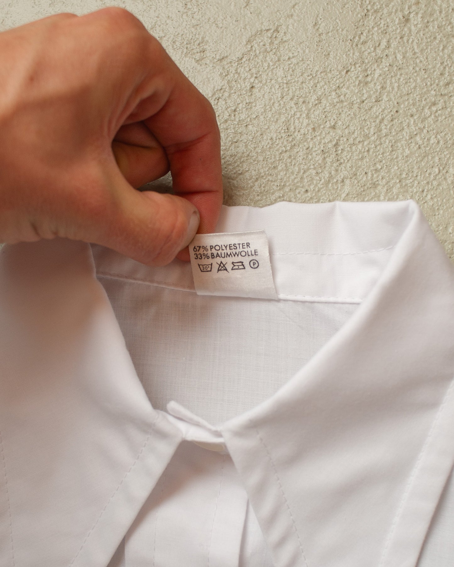 1970s Womens Point Collar Blouse white - L