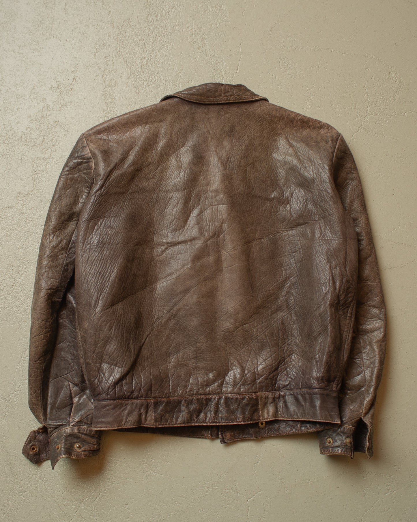 1940s German Leather Jacket brown - S