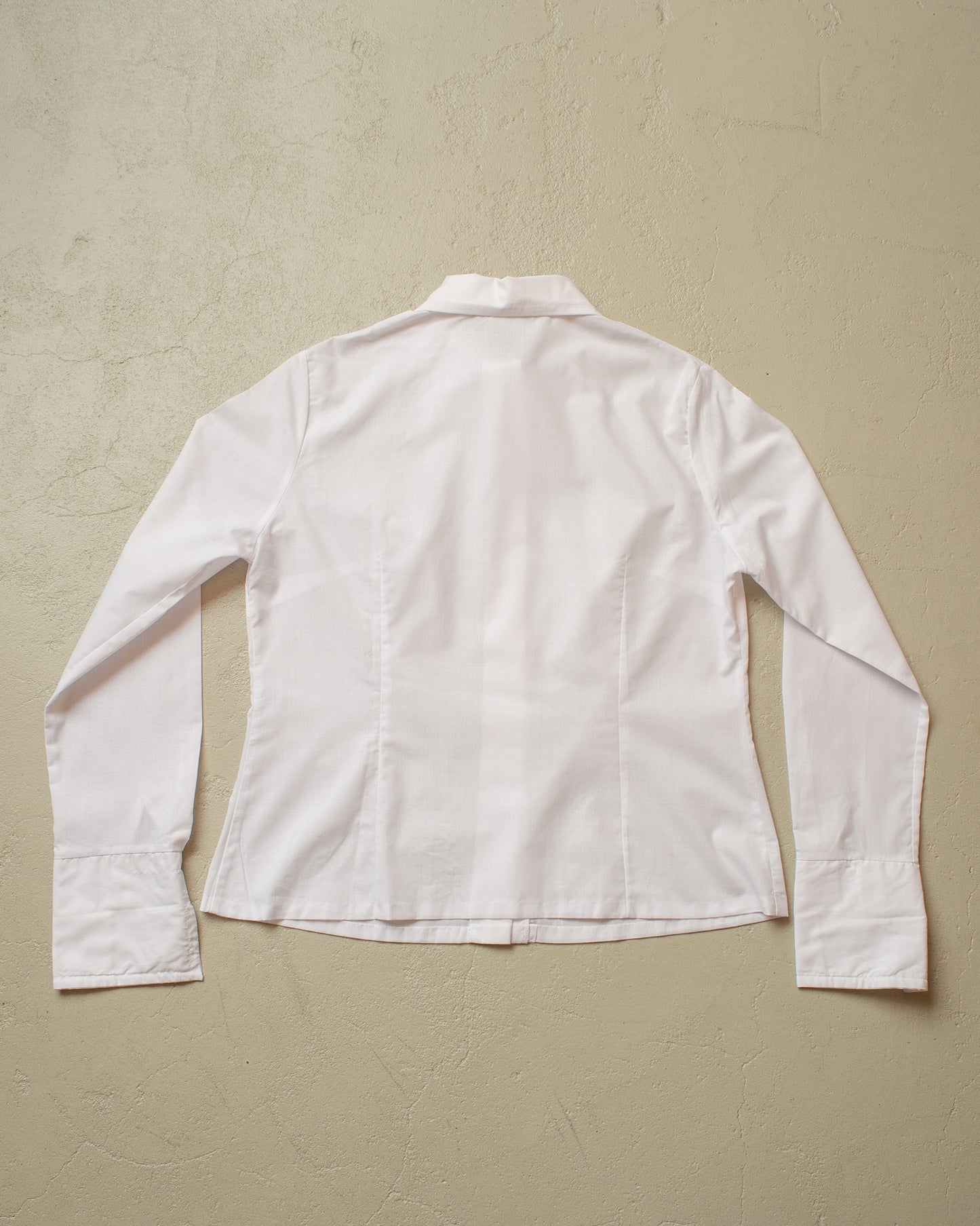 1970s Womens Point Collar Blouse white - L