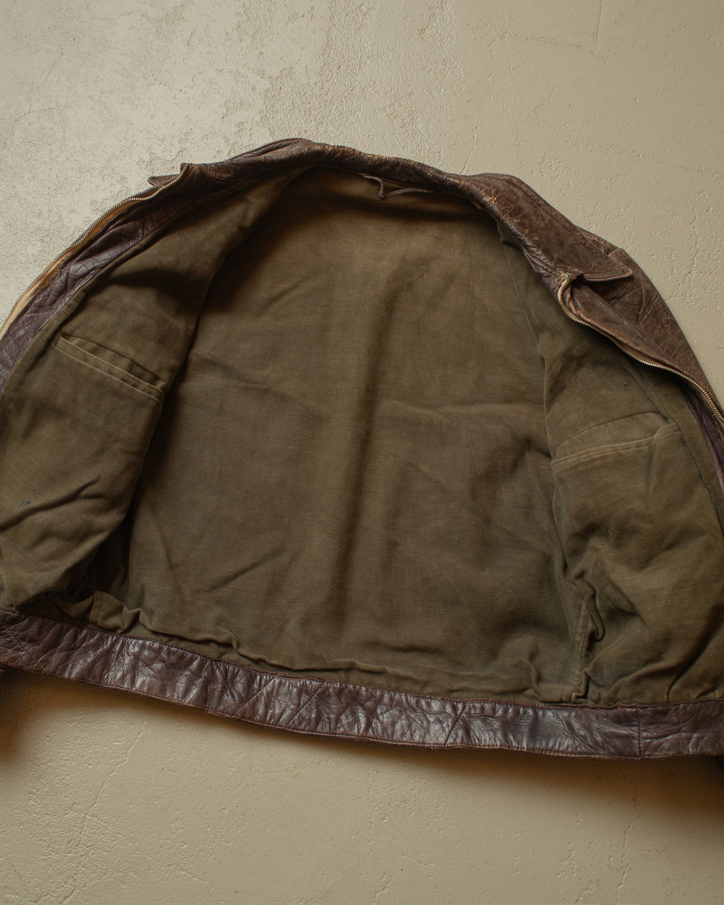 1940s German Leather Jacket brown - S