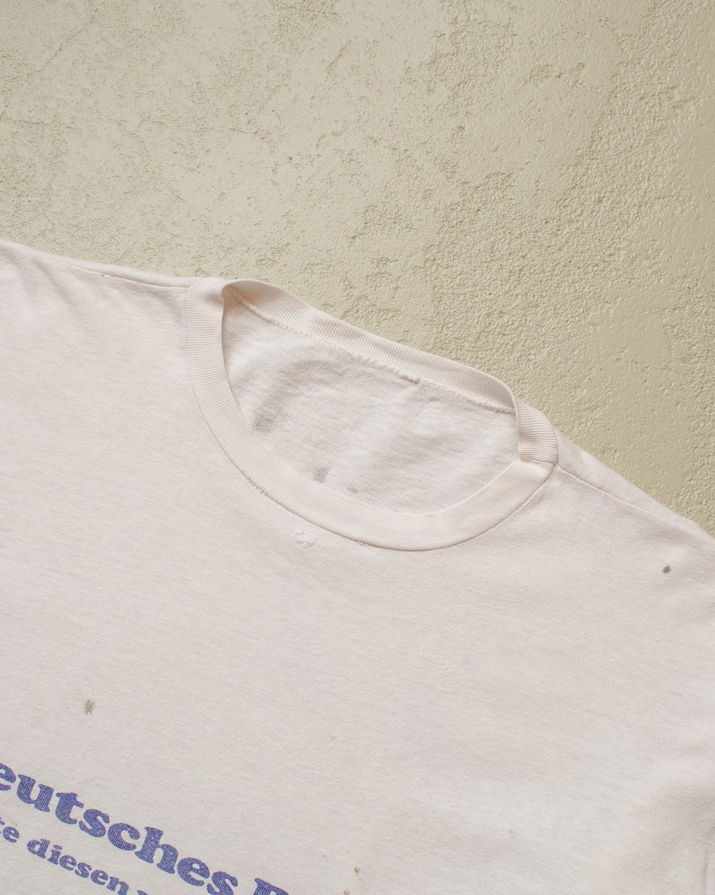 1980s distressed "Deutsches Bier.." T-shirt white - M