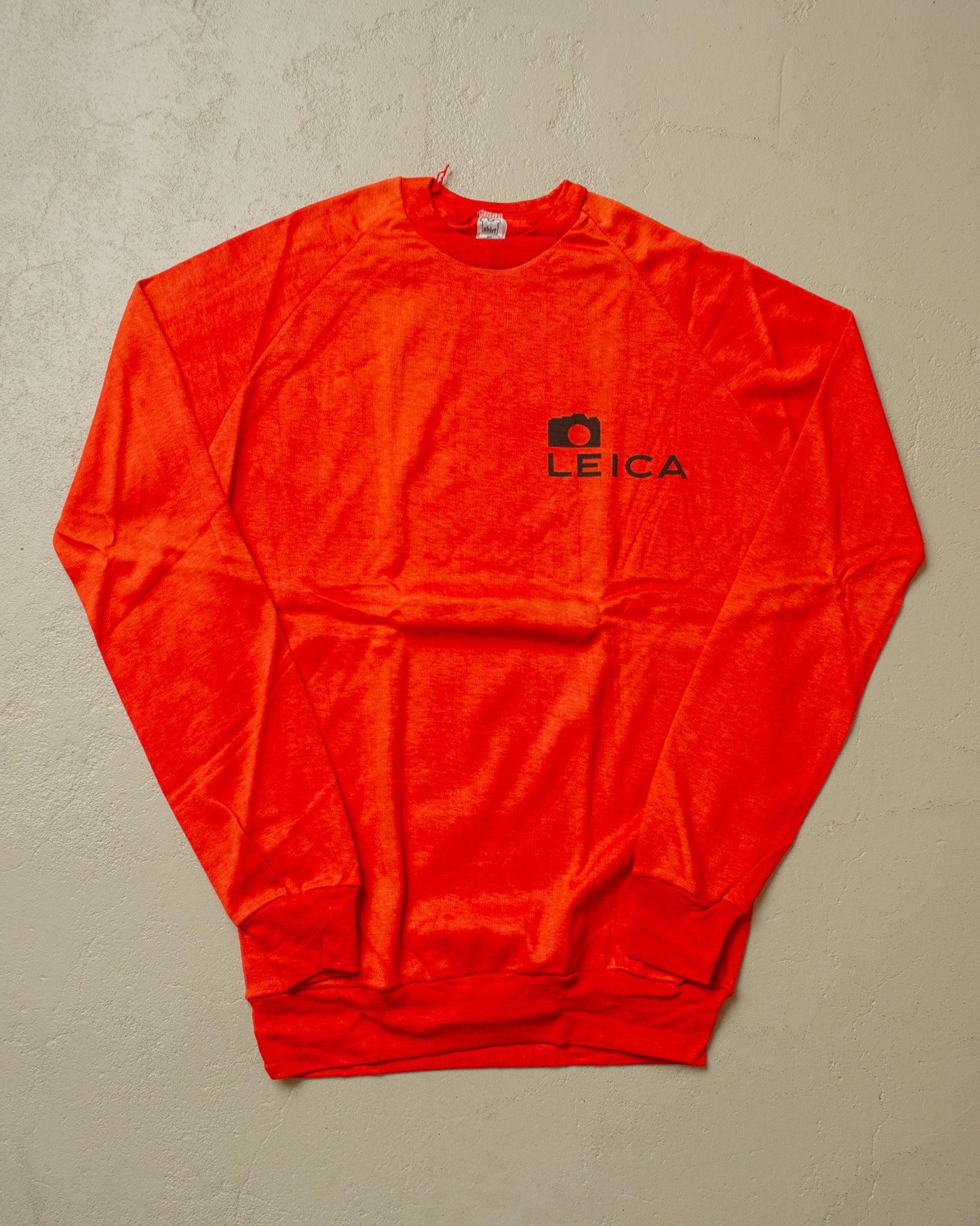 1970s Deadstock Leica Raglan Sweatshirt orange/red - M