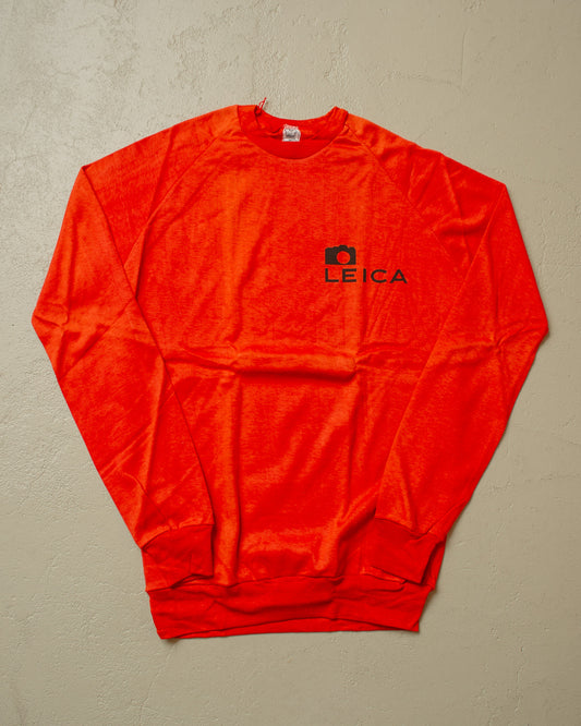 1970s Deadstock Leica Raglan Sweatshirt orange/red - M