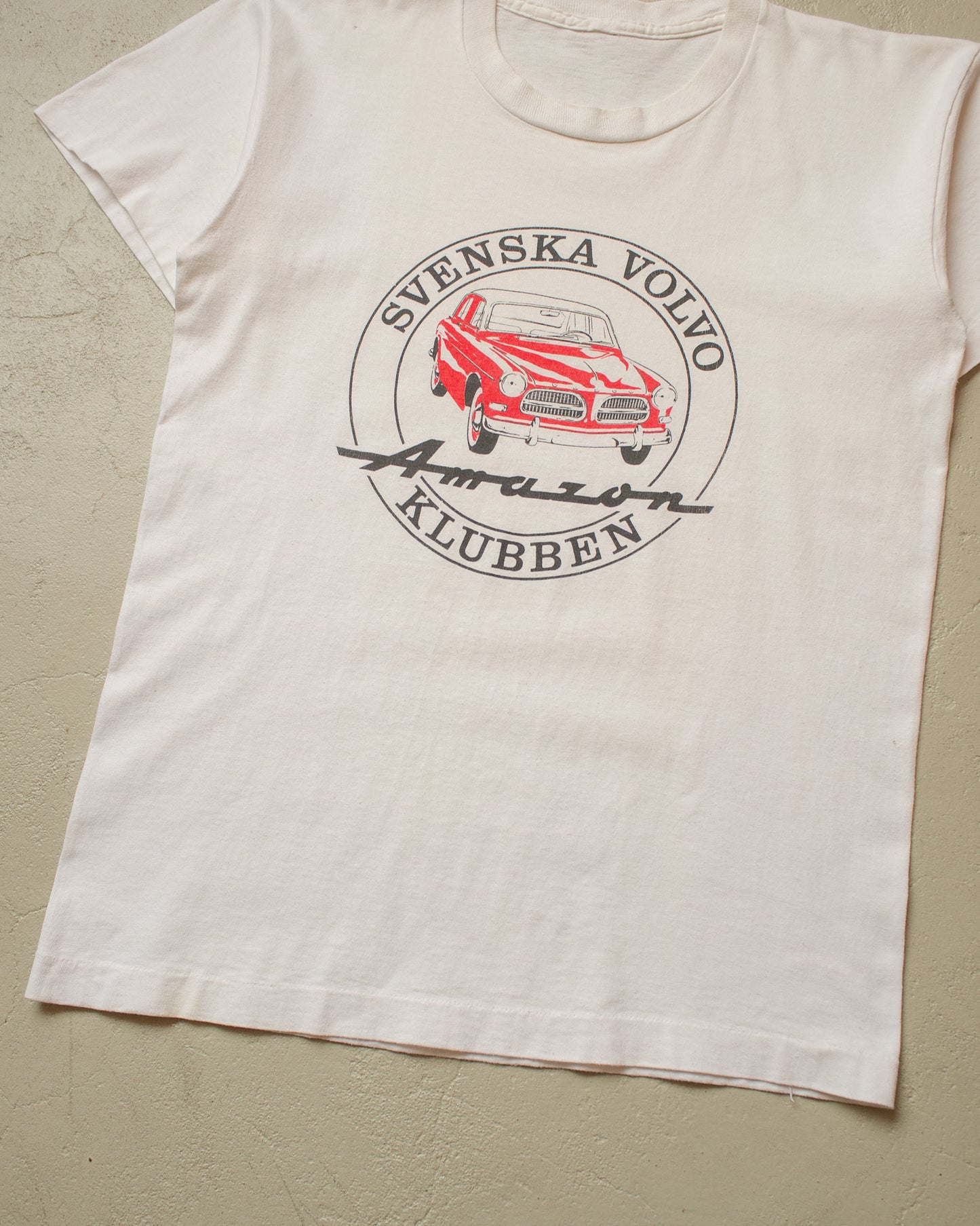 1990s Volvo Amazon T-shirt white - M/L