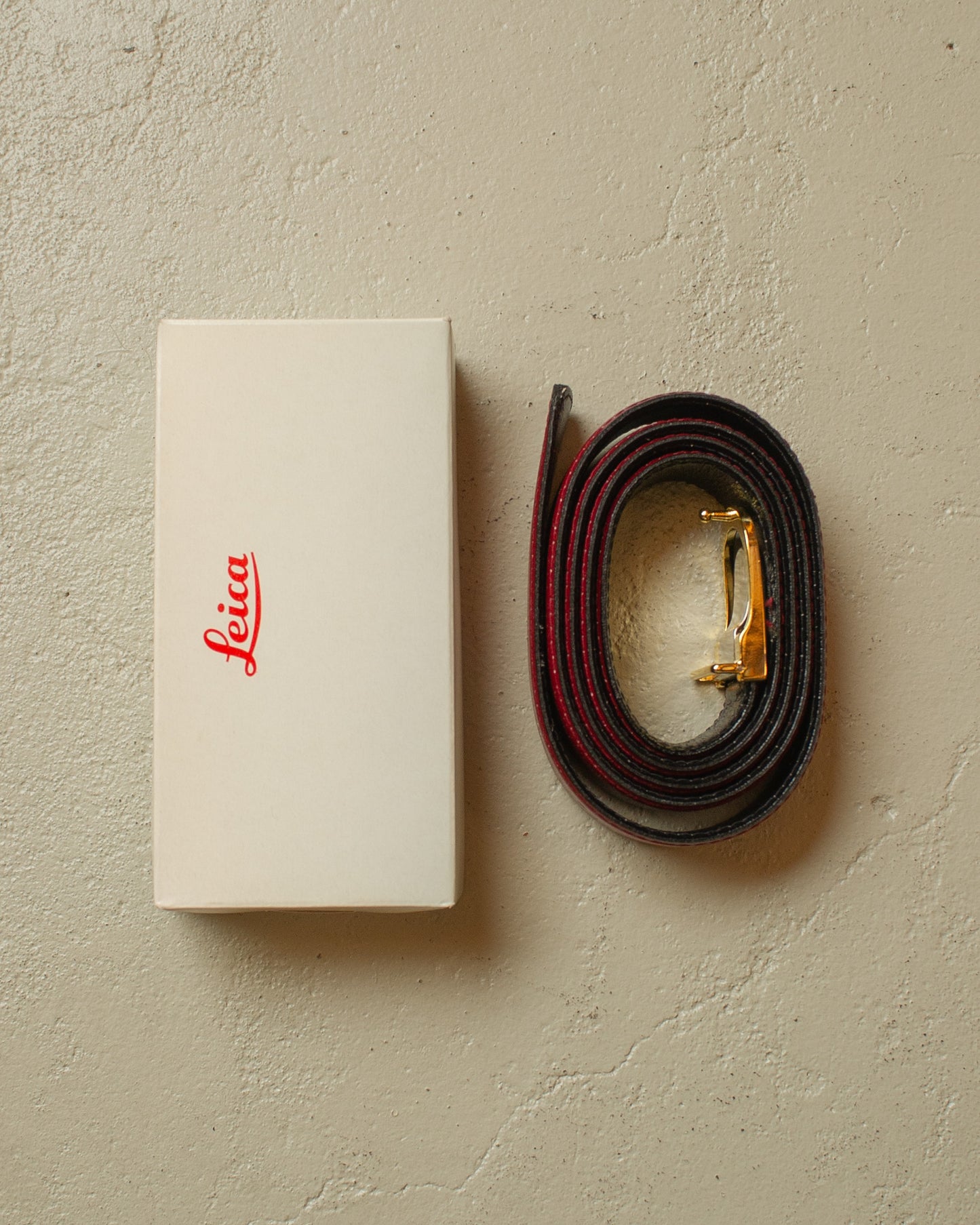 1980s Leica Leather Belt burgundy