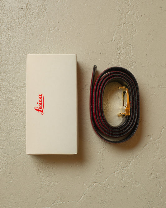 1980s Leica Leather Belt burgundy