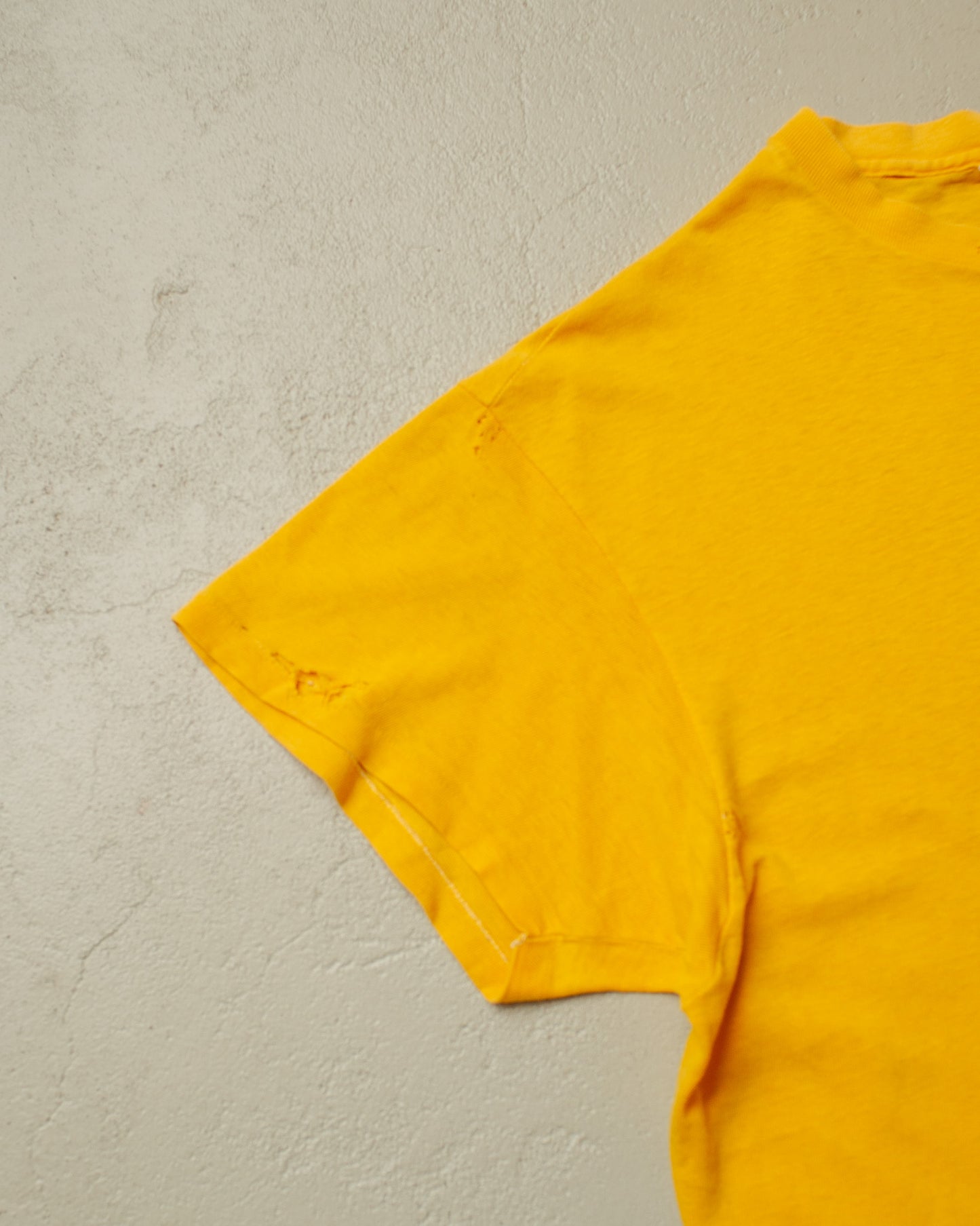 1970s/80s distressed US Marines Consulate Hamburg T-shirt yellow - XL