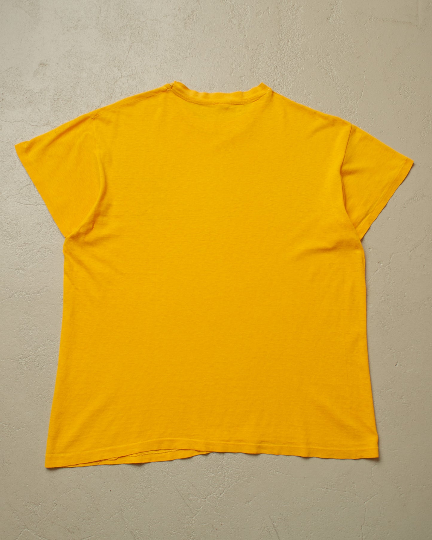 1970s/80s distressed US Marines Consulate Hamburg T-shirt yellow - XL