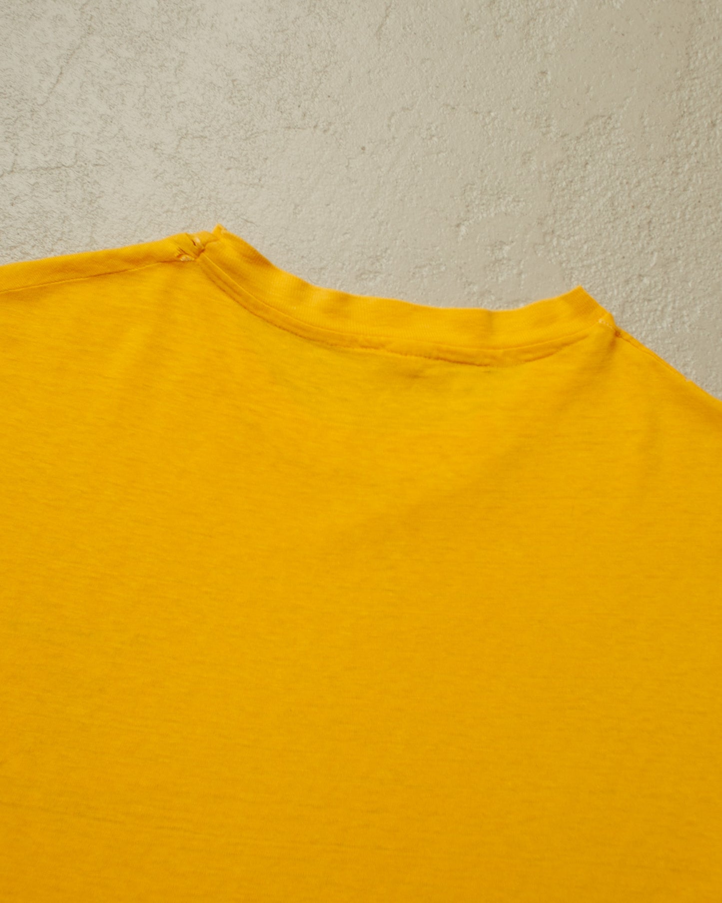 1970s/80s distressed US Marines Consulate Hamburg T-shirt yellow - XL