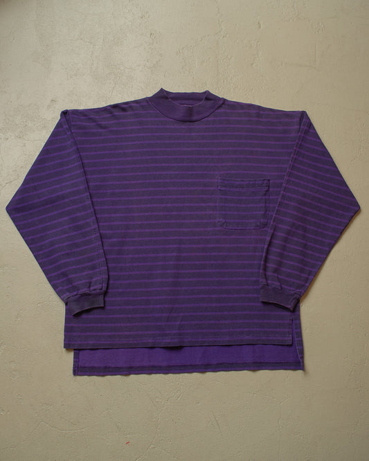 1990s Faded Gap striped Longsleeve purple - XL