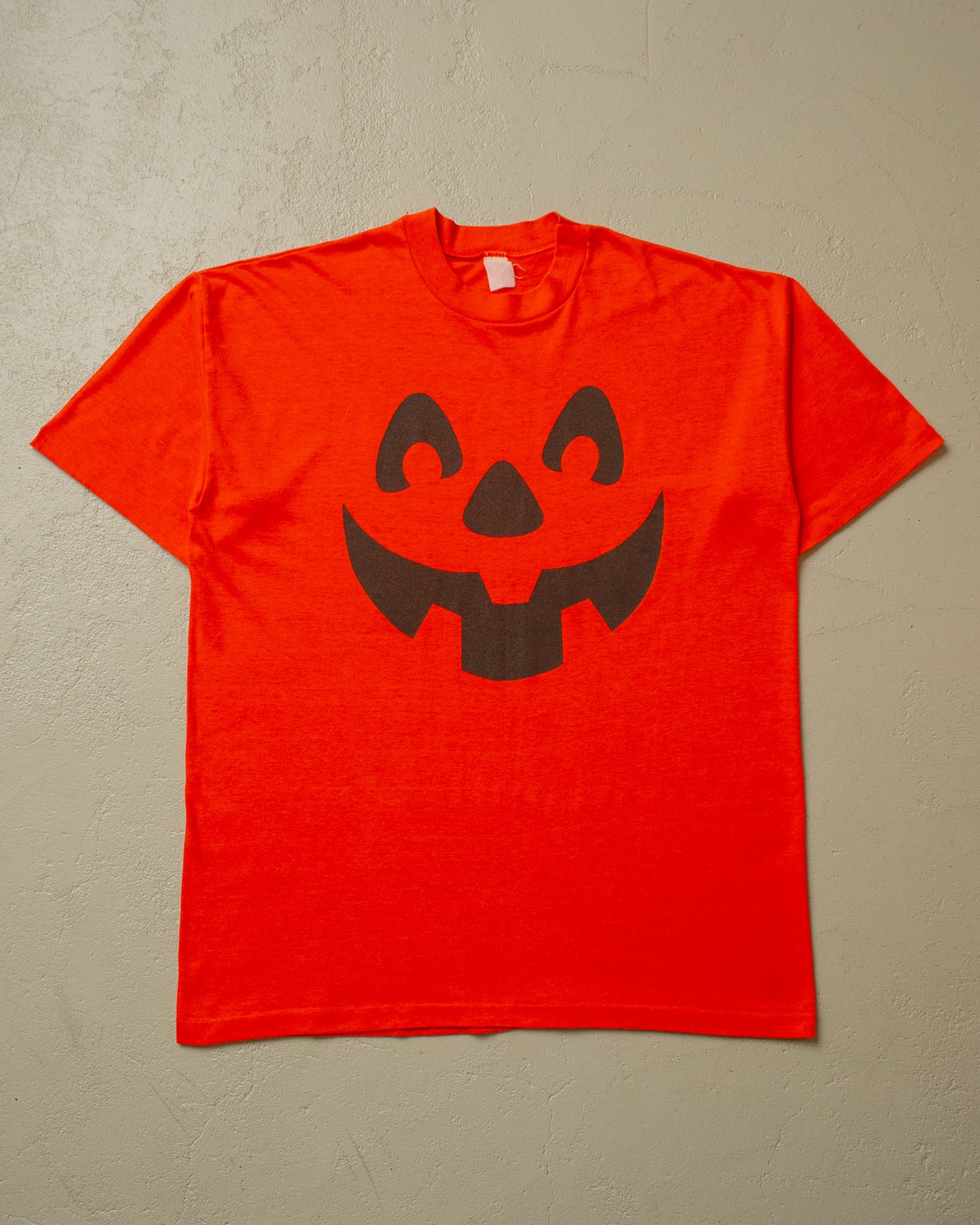 1980s Halloween Face T-shirt orange - L/XL