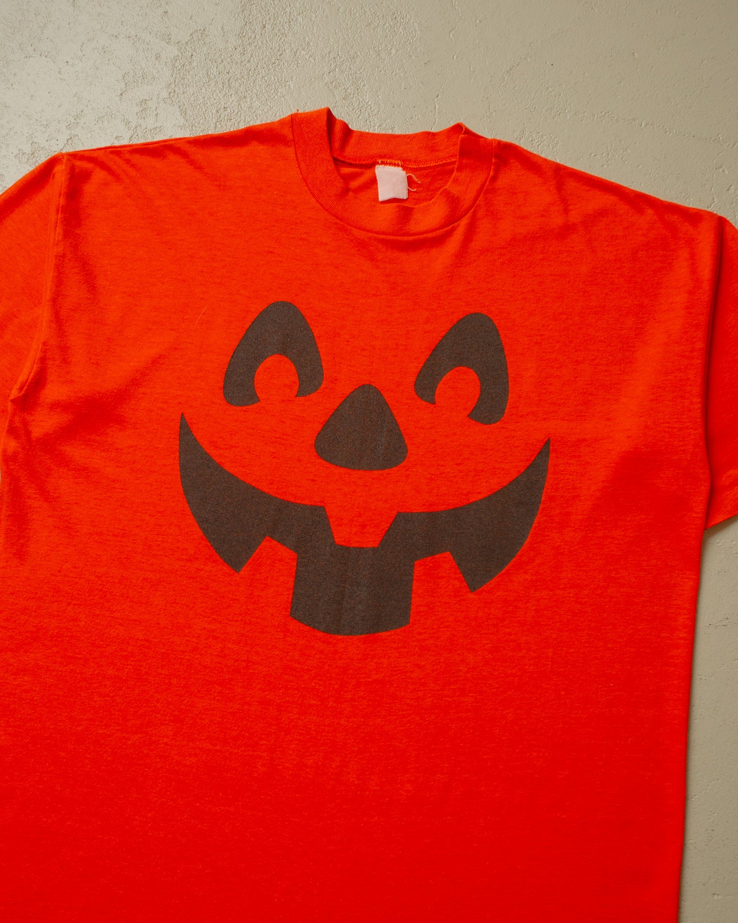 1980s Halloween Face T-shirt orange - L/XL