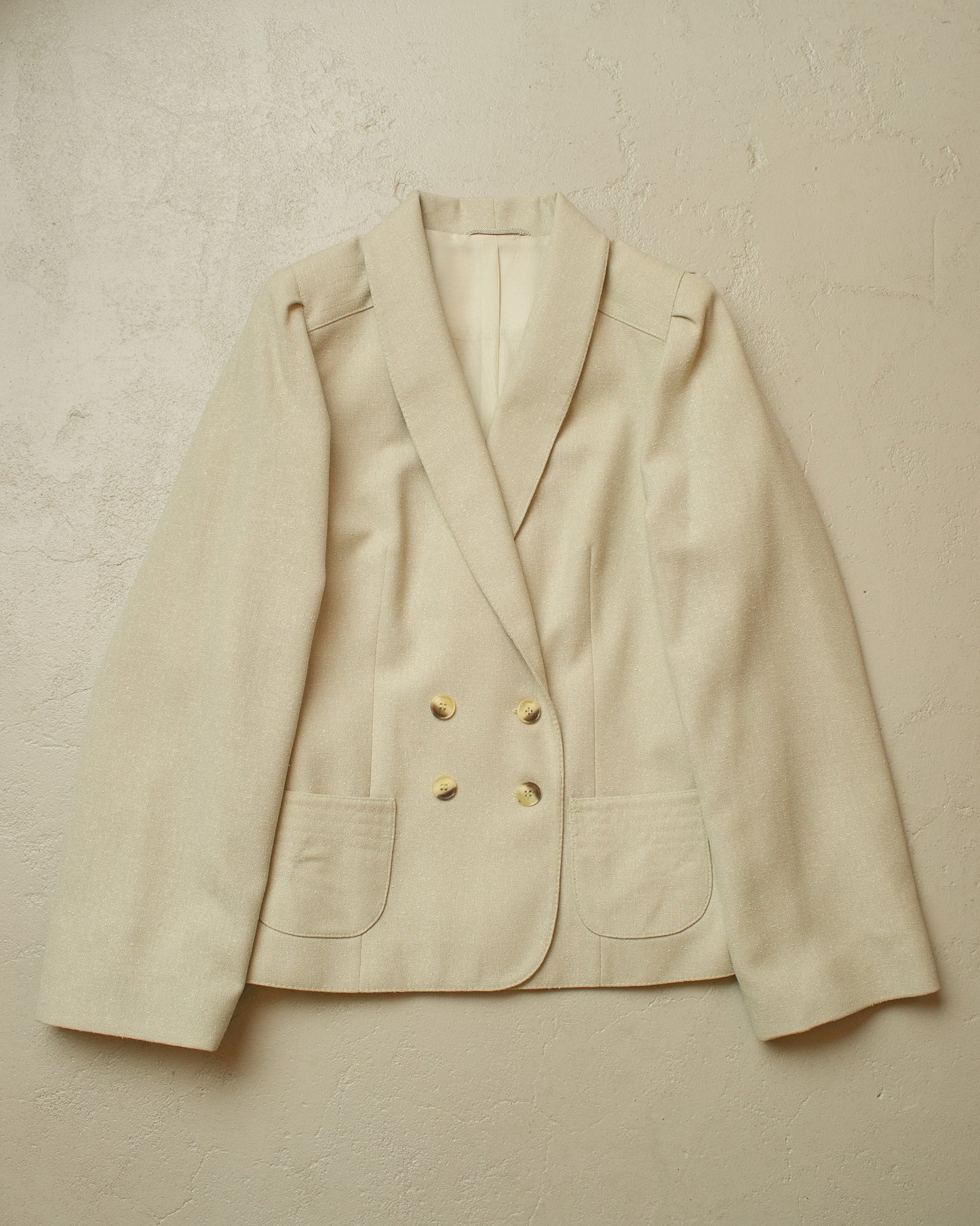 1980s Womens C&A Suit grey/beige - S/M