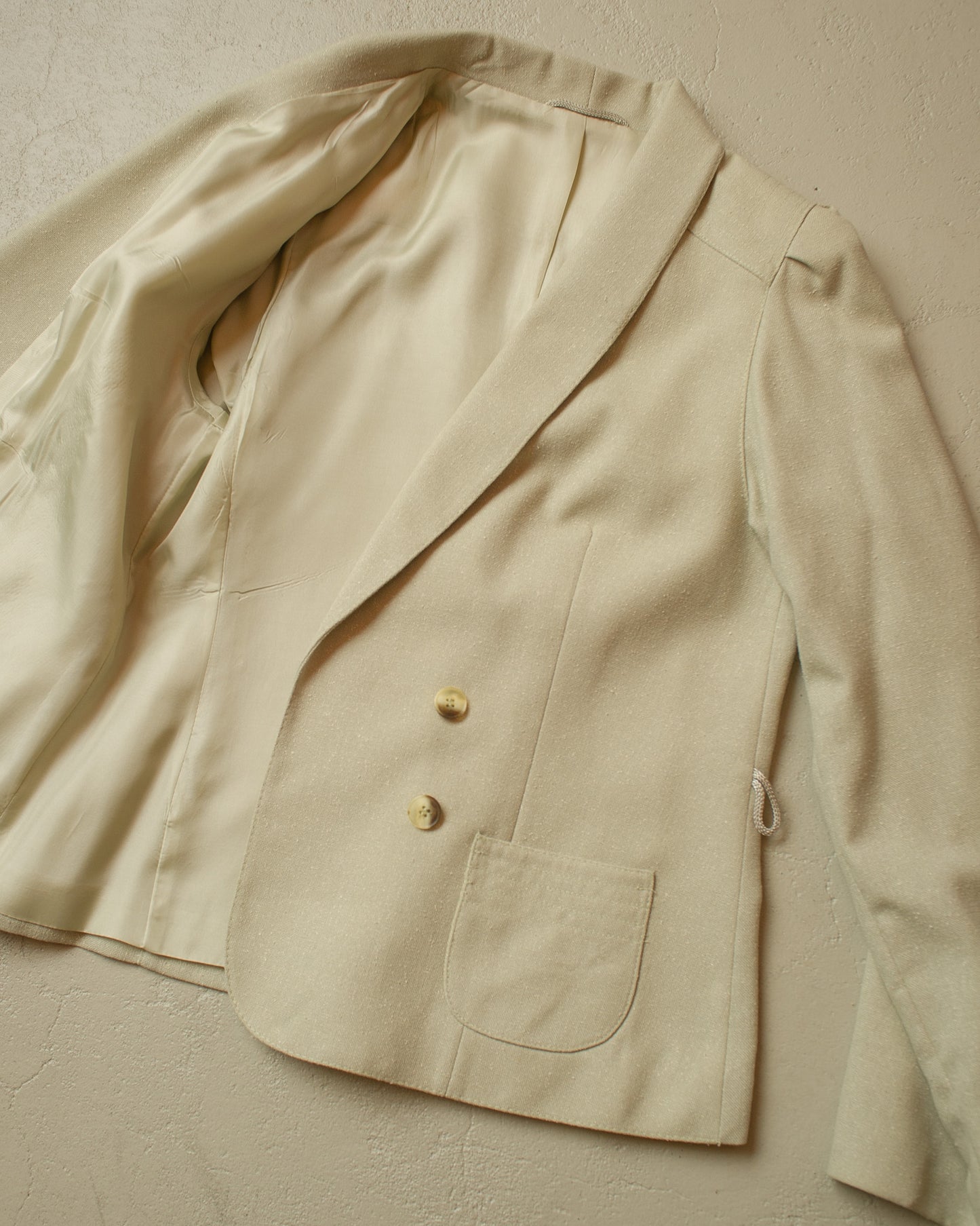 1980s Womens C&A Suit grey/beige - S/M