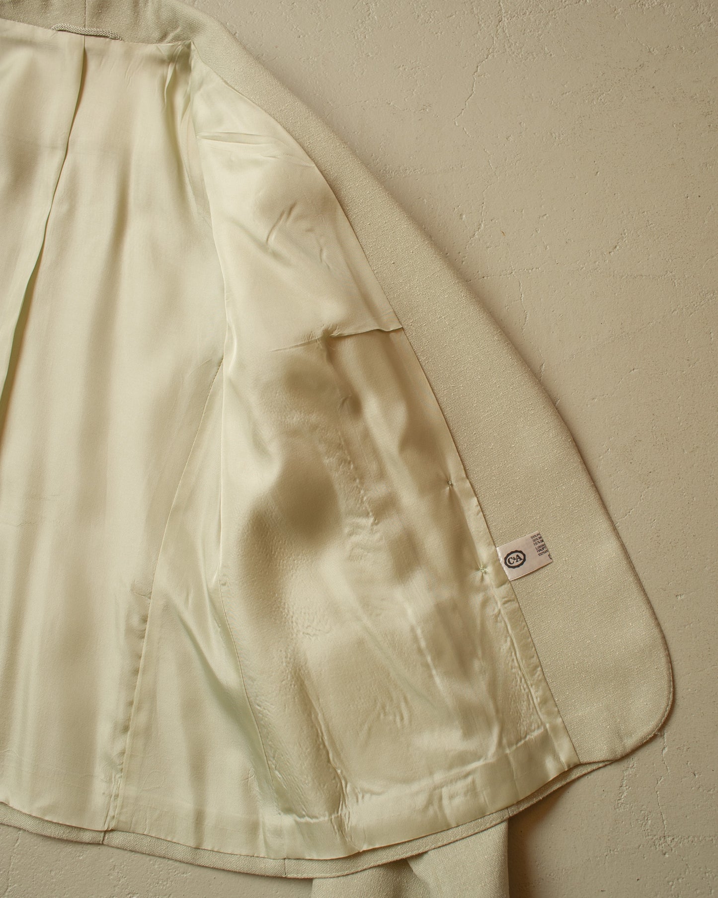 1980s Womens C&A Suit grey/beige - S/M
