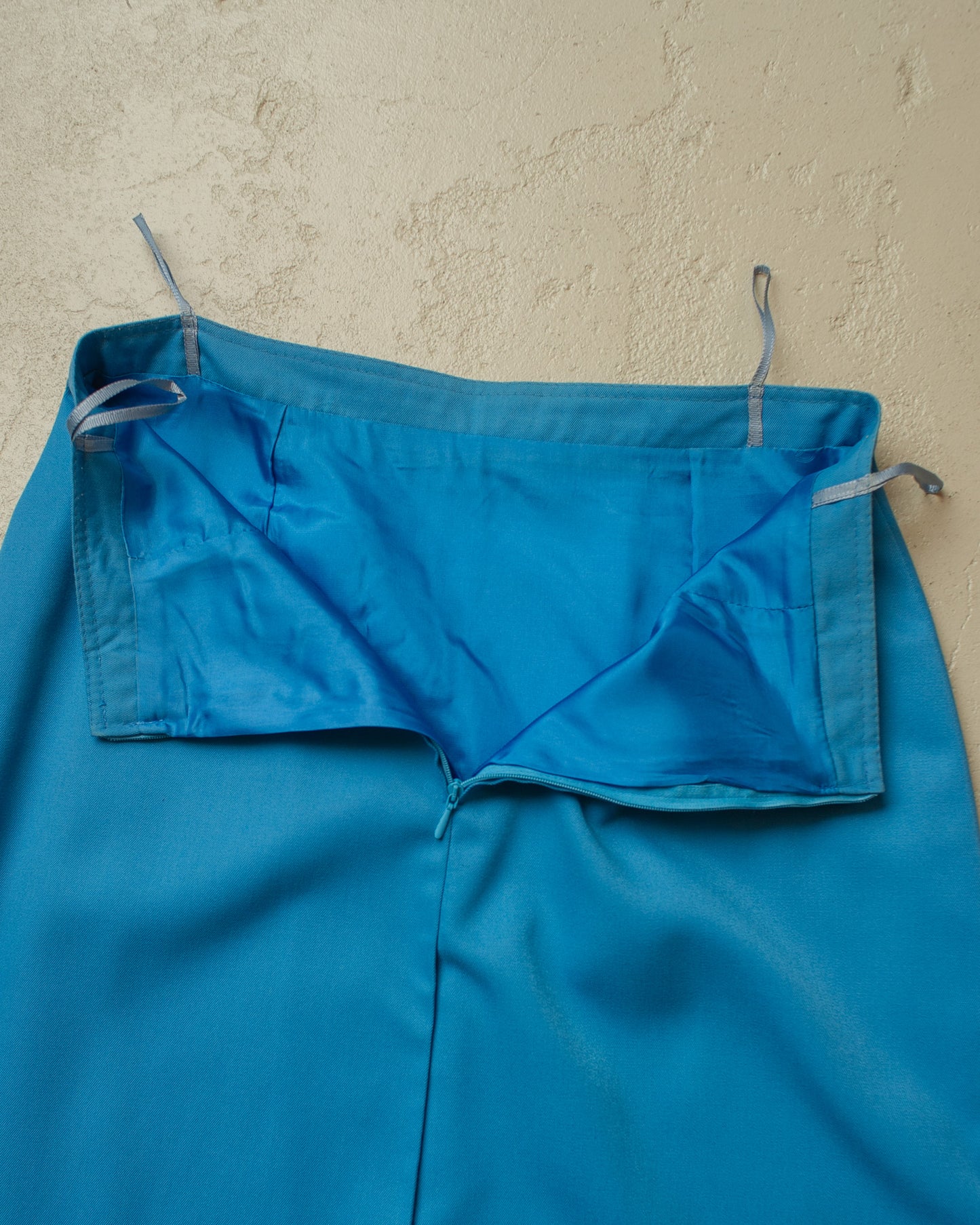 1970s Womens Midi Skirt blue - S/M