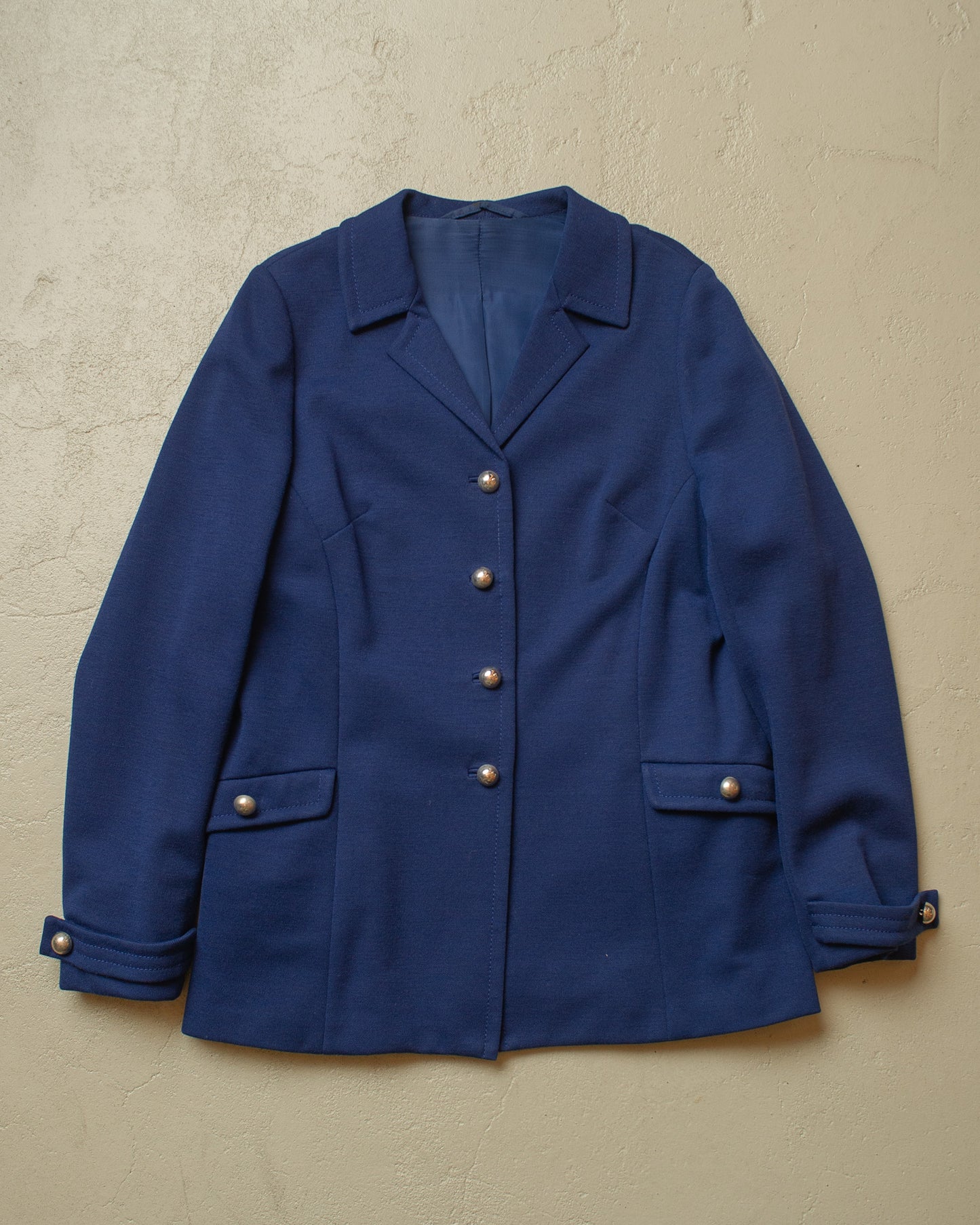 1970s Womens Tailormade Equestrian Style Jacket blue - S/M
