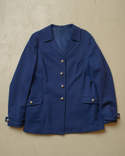1970s Womens Tailormade Equestrian Style Jacket blue - S/M