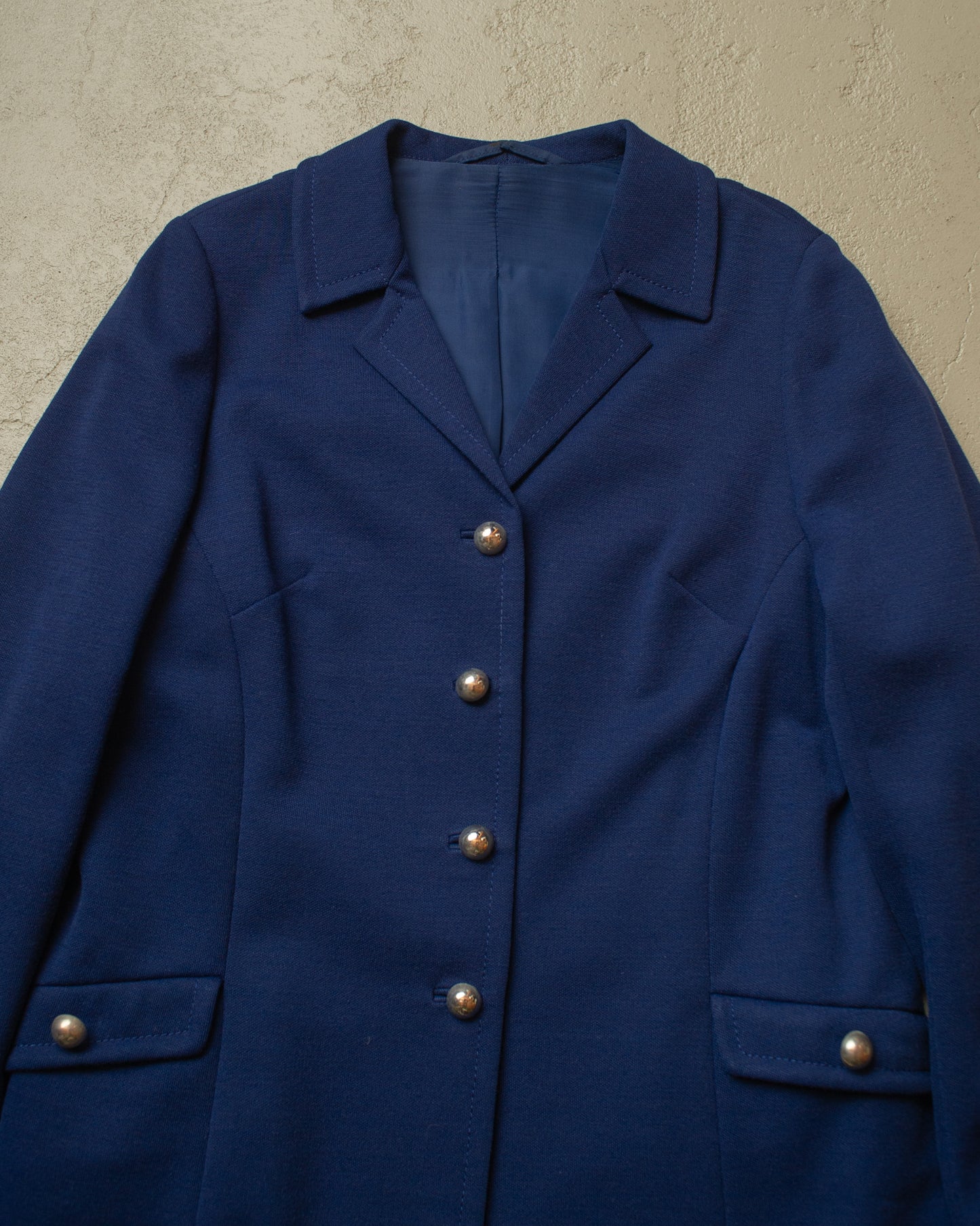 1970s Womens Tailormade Equestrian Style Jacket blue - S/M