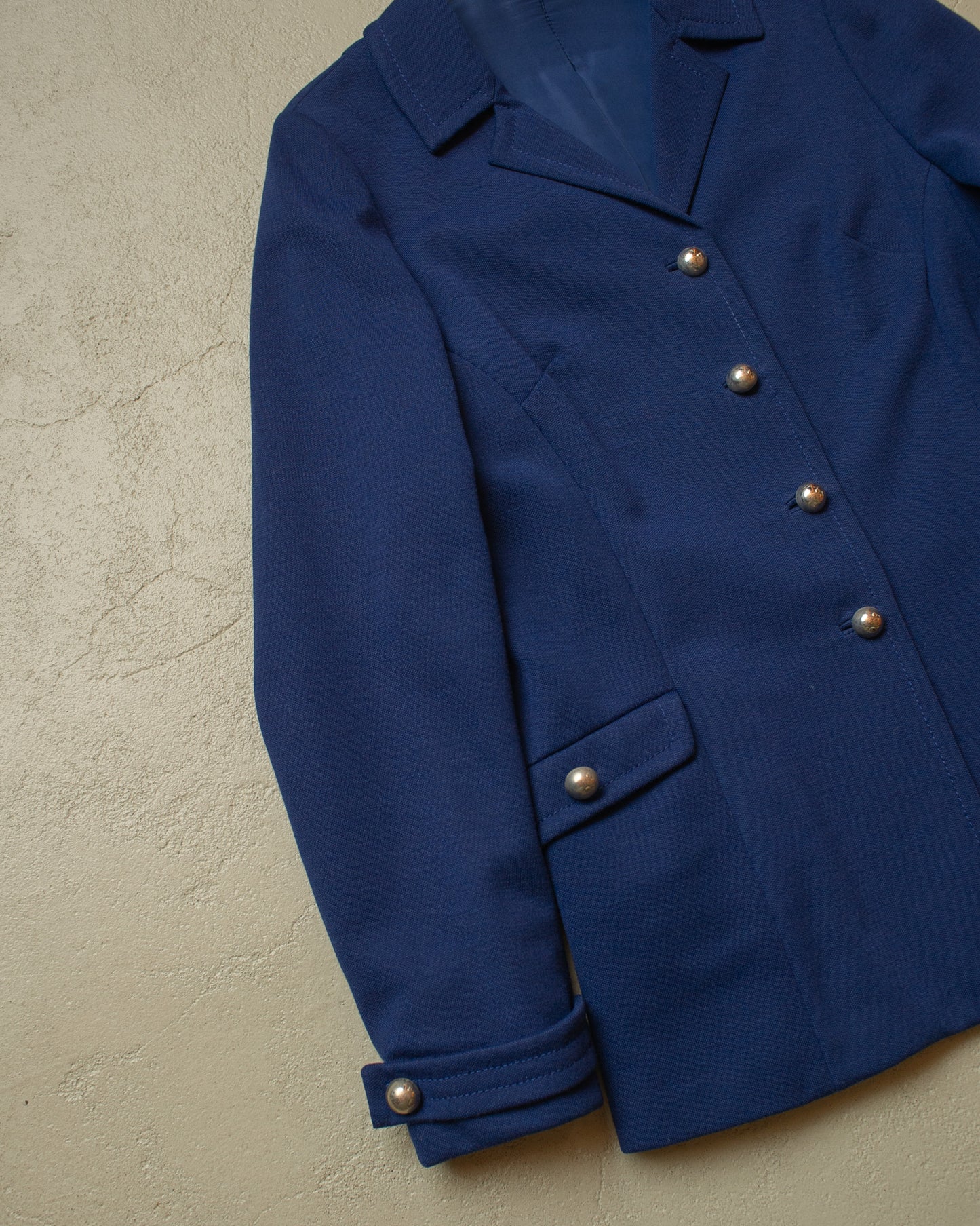 1970s Womens Tailormade Equestrian Style Jacket blue - S/M