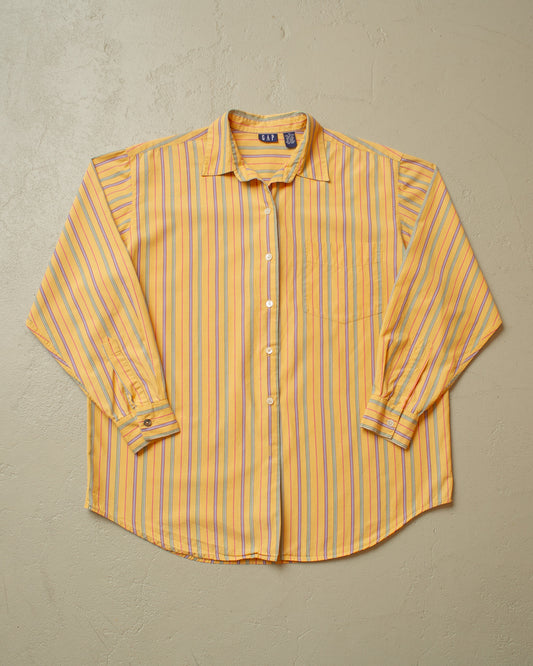 1980s/90s GAP vertical striped Shirt multi - M/L