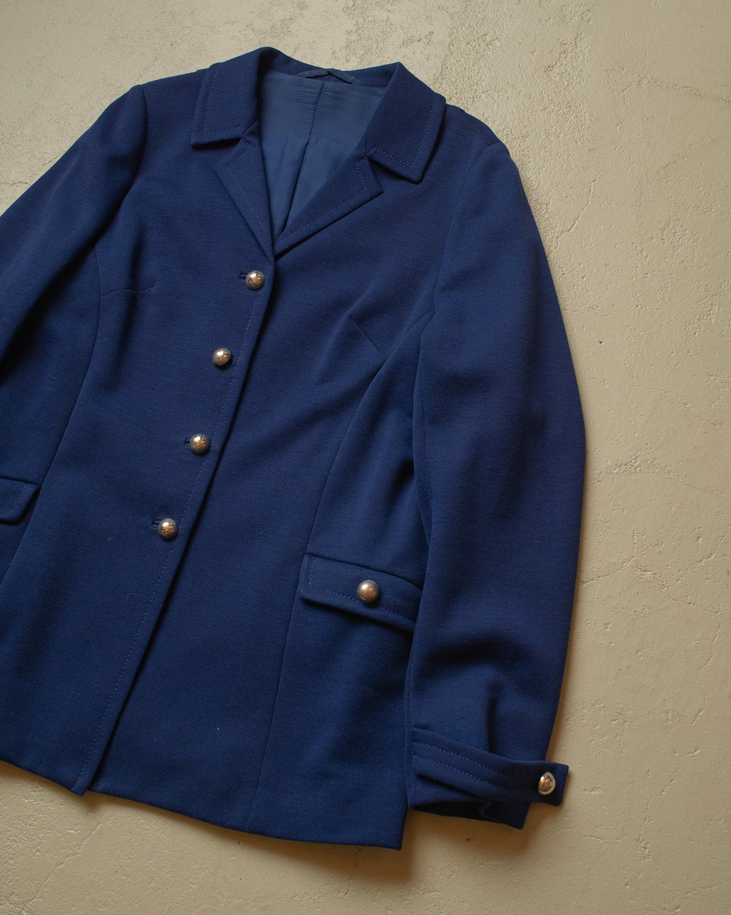 1970s Womens Tailormade Equestrian Style Jacket blue - S/M