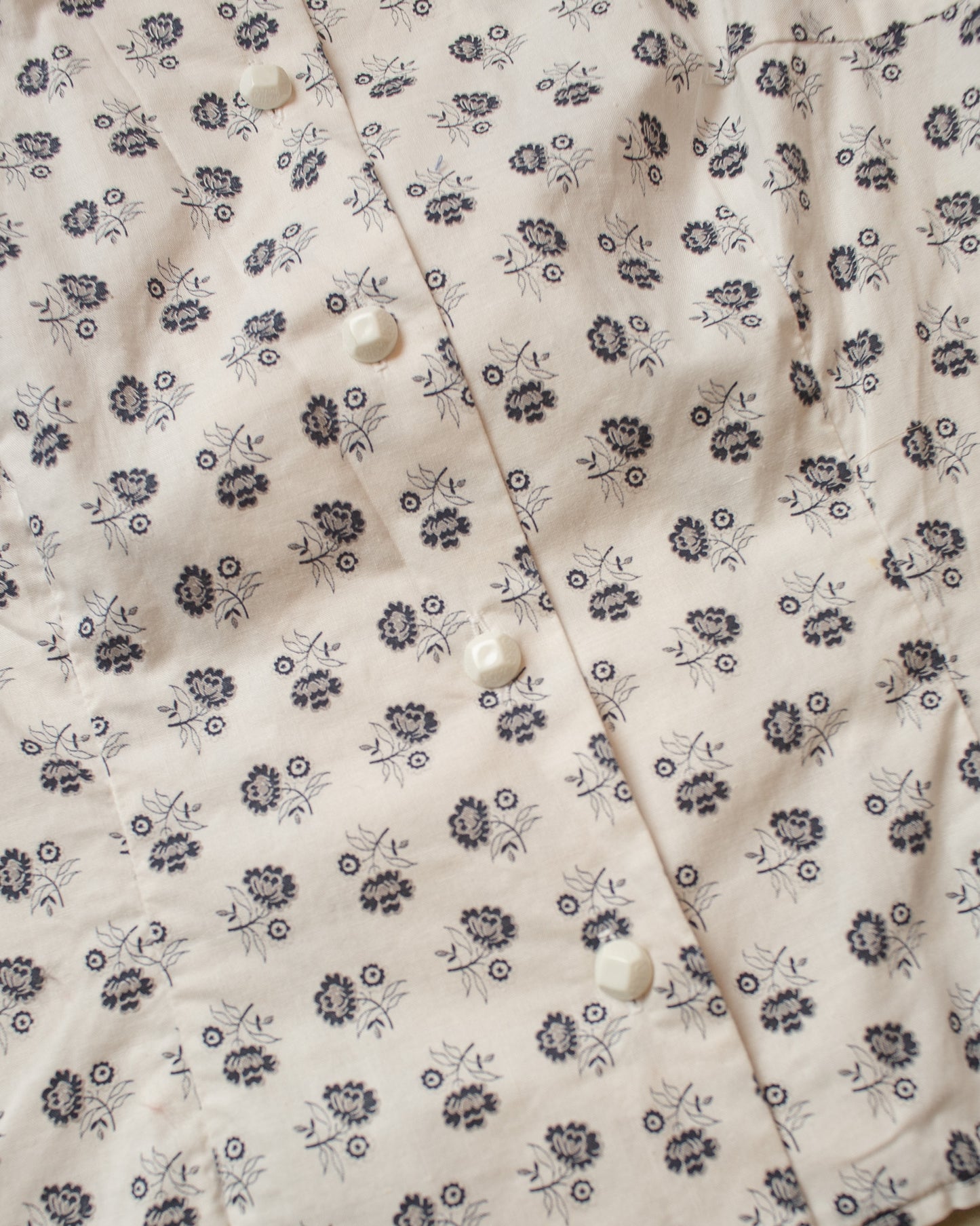 1940s/50s unworn German Womens Flower Print Blouse - XS/S