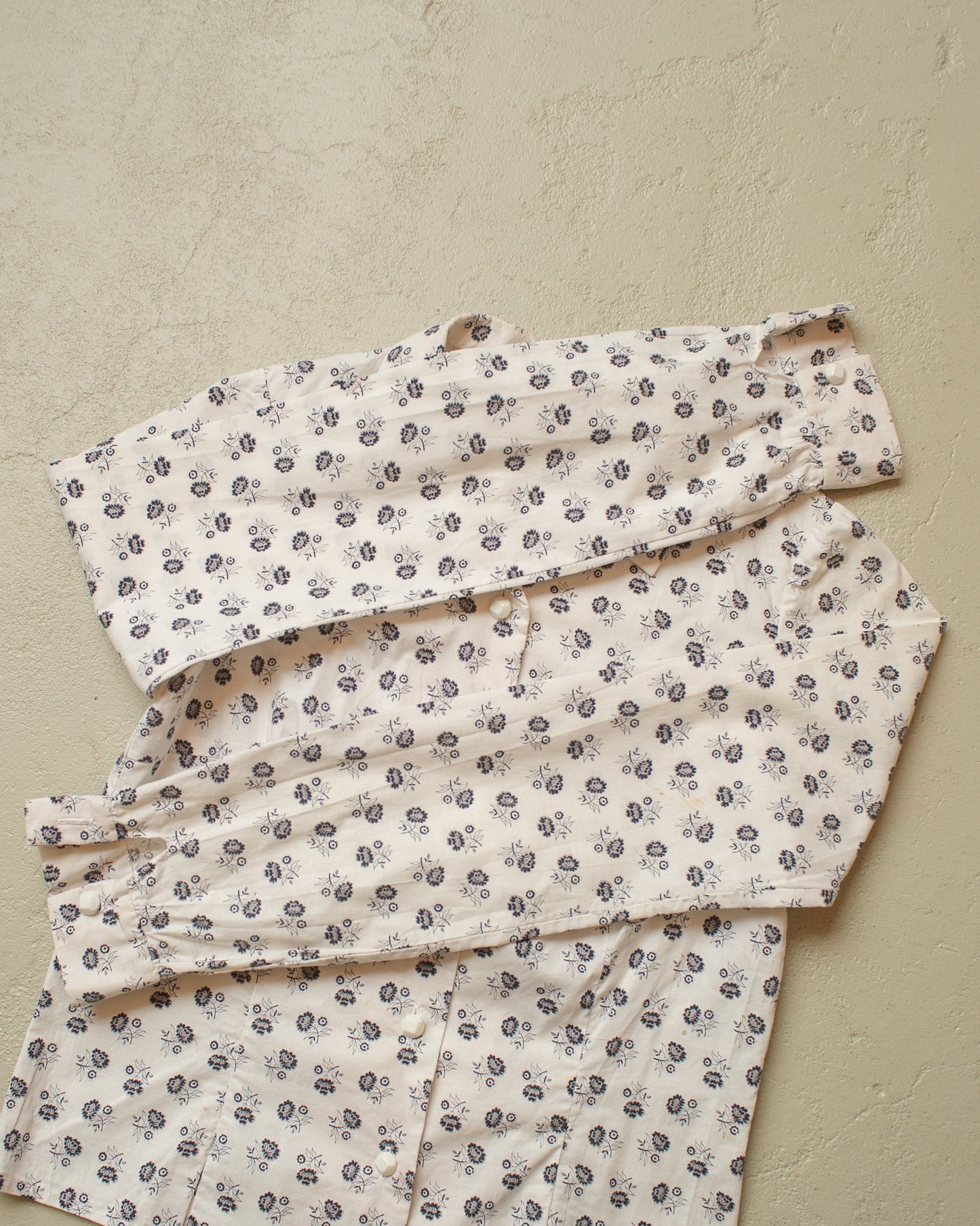 1940s/50s unworn German Womens Flower Print Blouse - XS/S