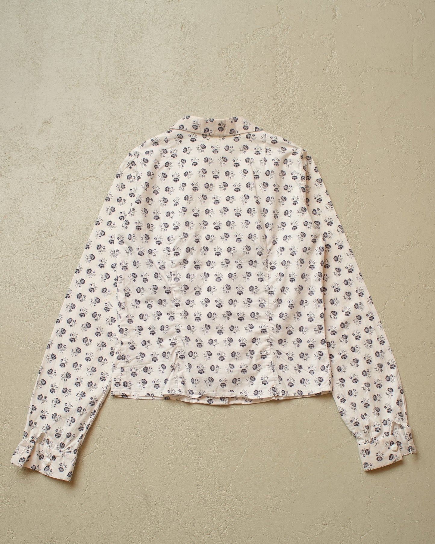 1940s/50s unworn German Womens Flower Print Blouse - XS/S