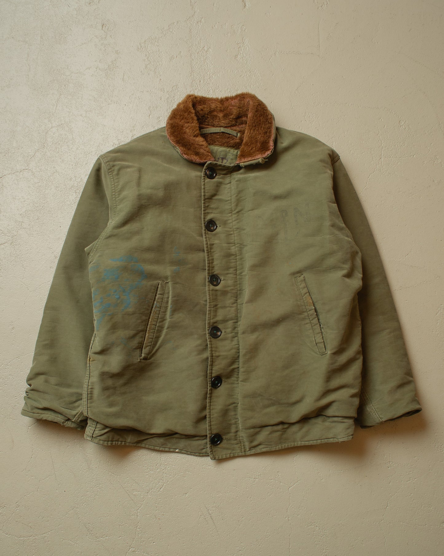 1960s French Navy Deck Jacket green - M/L