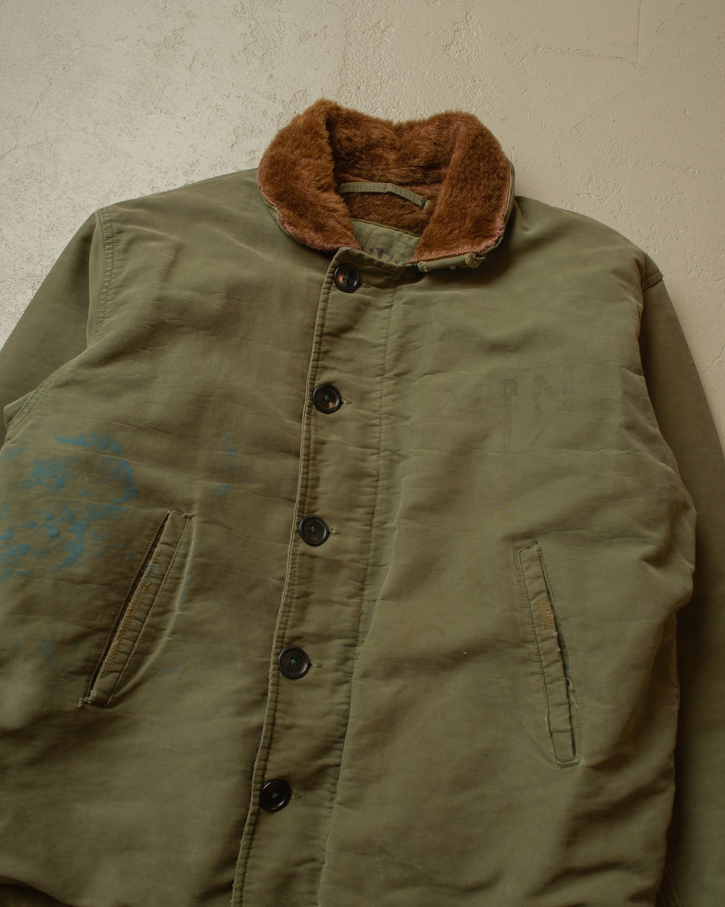 1960s French Navy Deck Jacket green - M/L