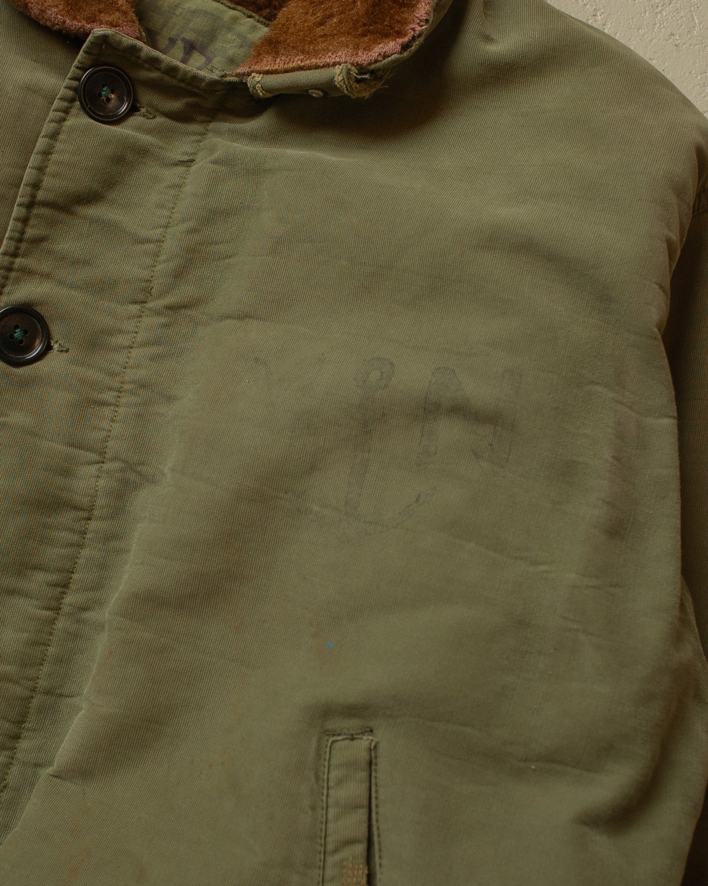 1960s French Navy Deck Jacket green - M/L