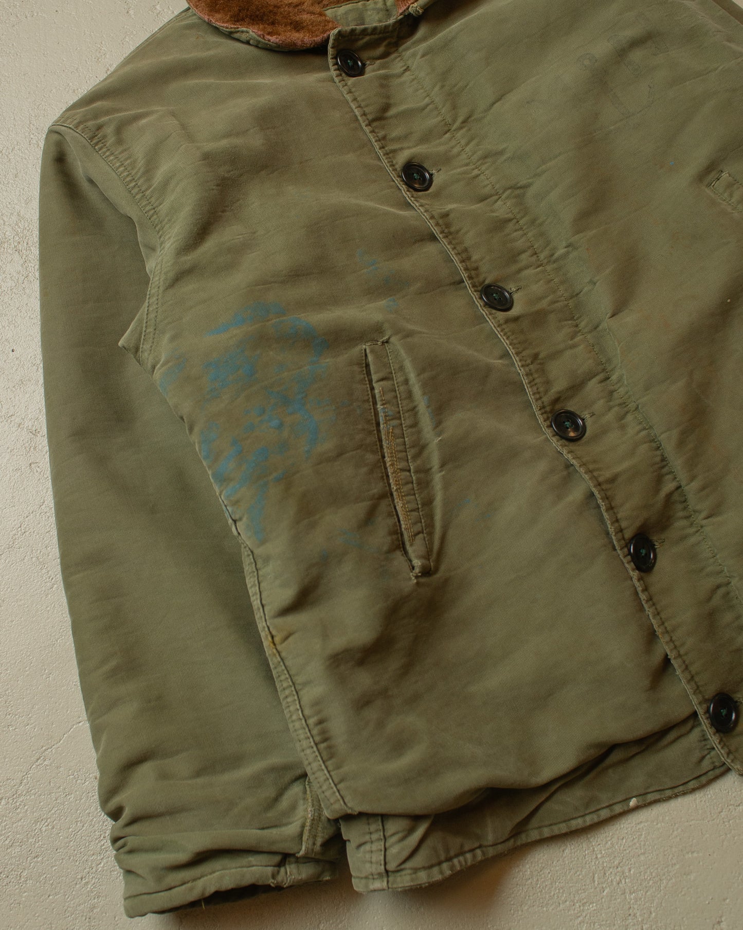 1960s French Navy Deck Jacket green - M/L