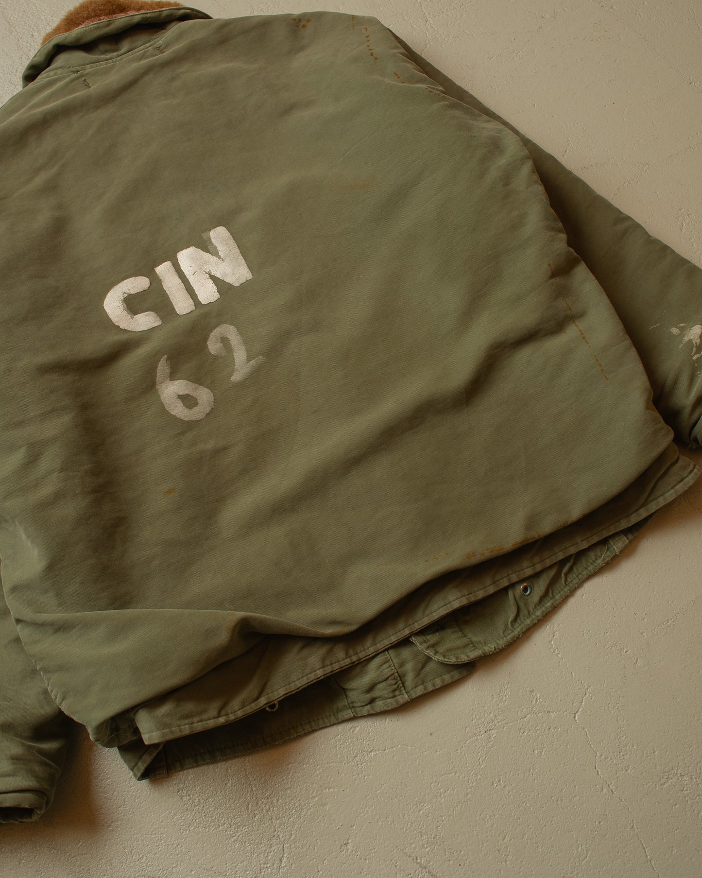 1960s French Navy Deck Jacket green - M/L