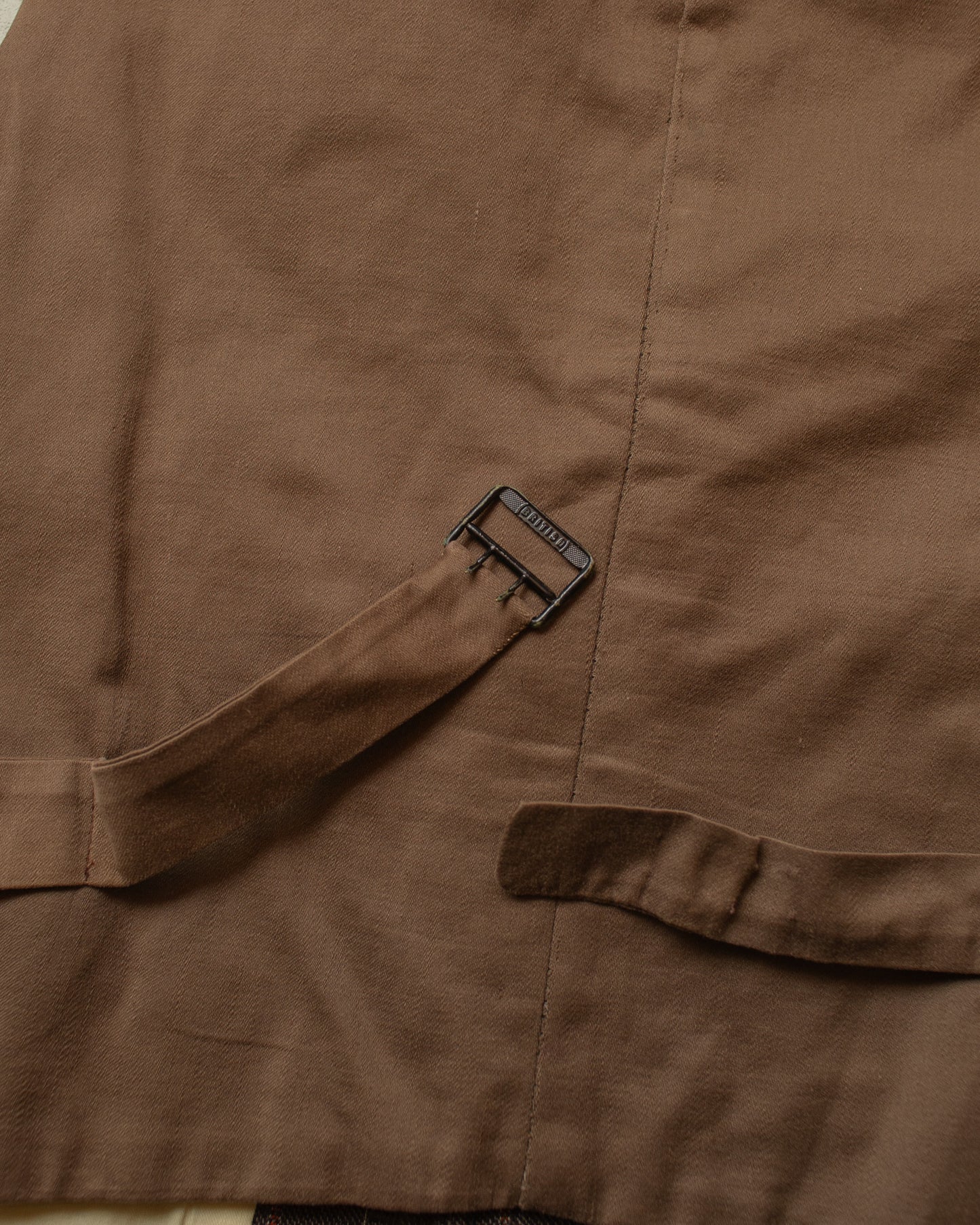 1940s striped Wool Suit Vest brown - M
