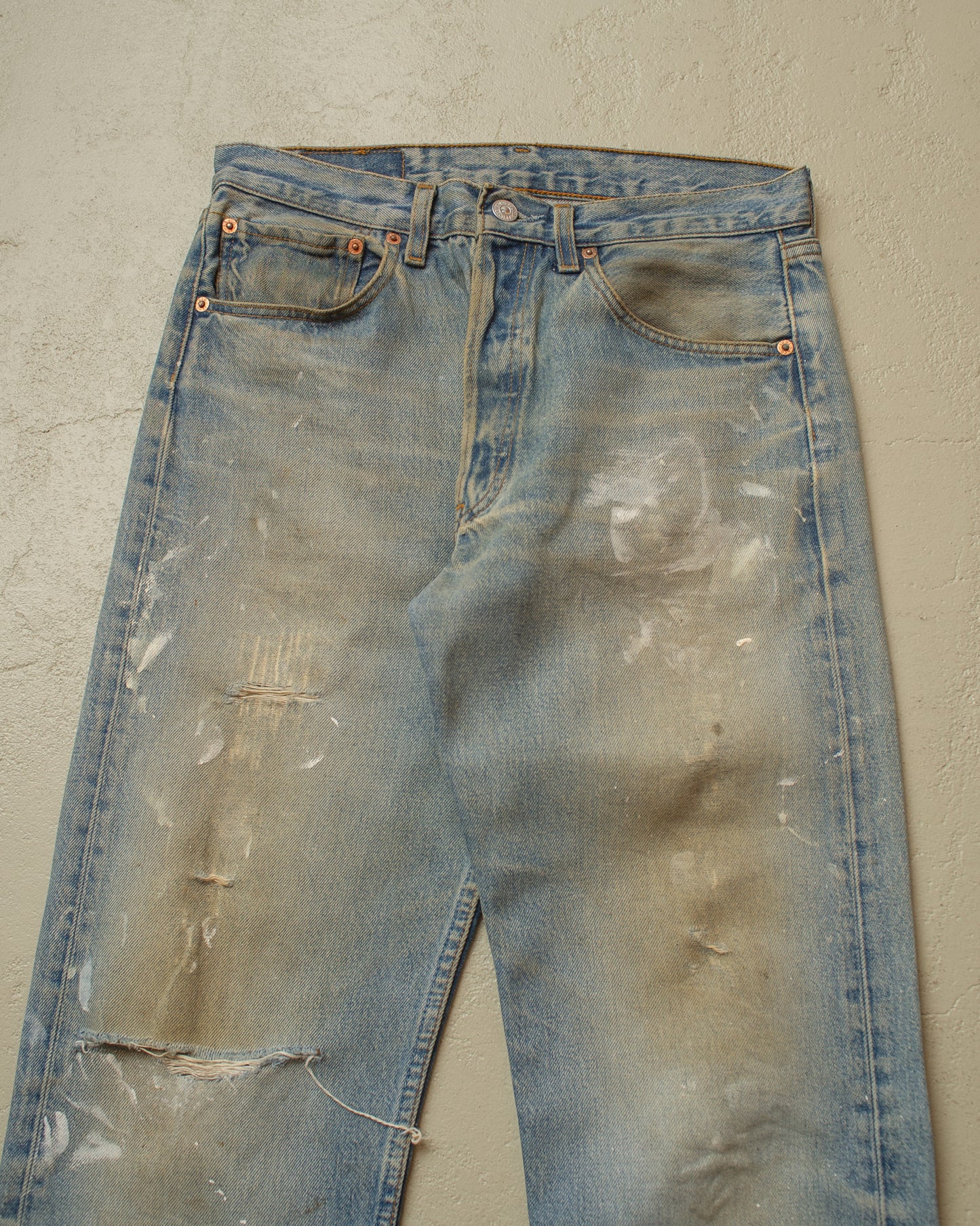 1998 Levi´s Painter Cut Off Jeans blue - W30