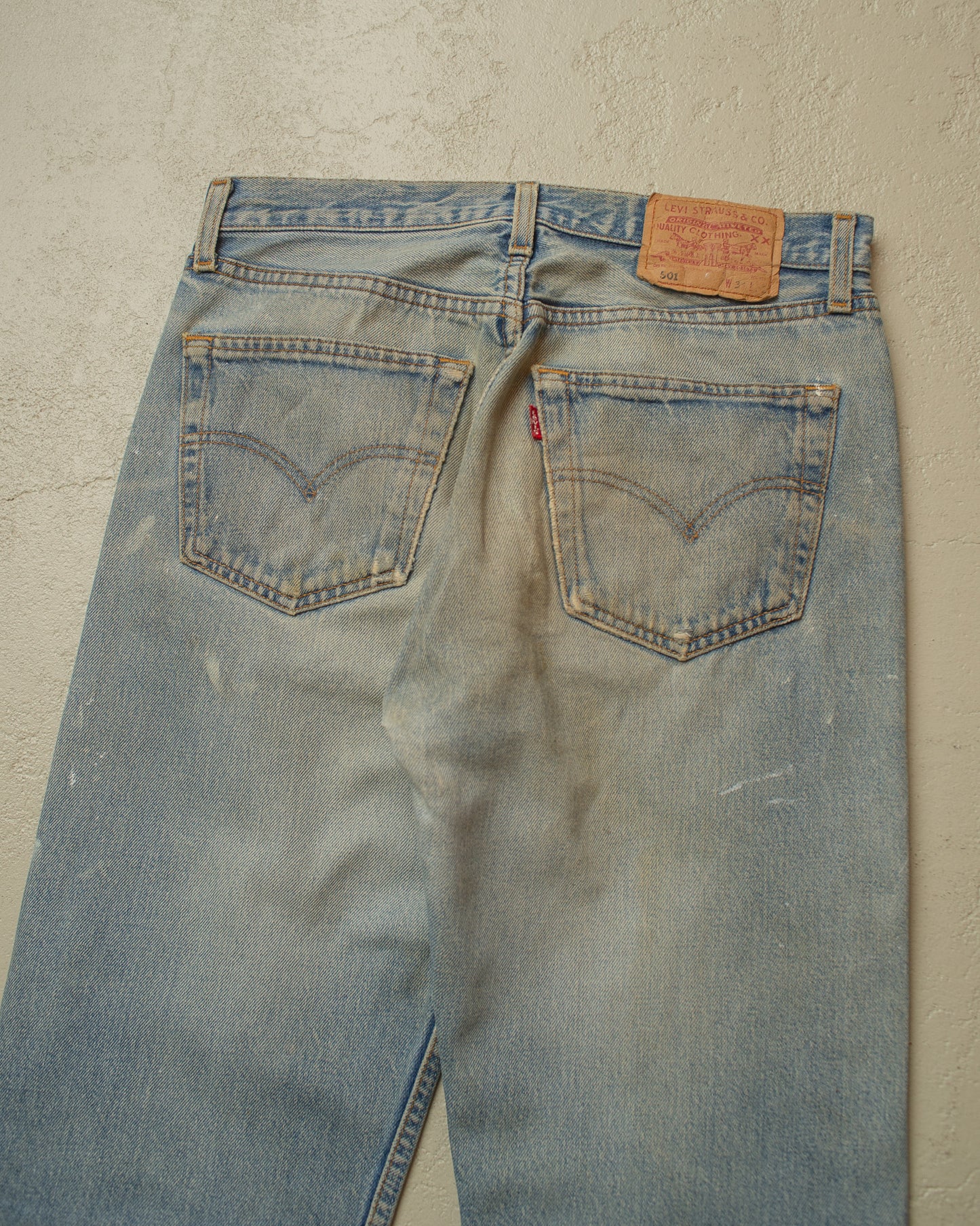 1998 Levi´s Painter Cut Off Jeans blue - W30
