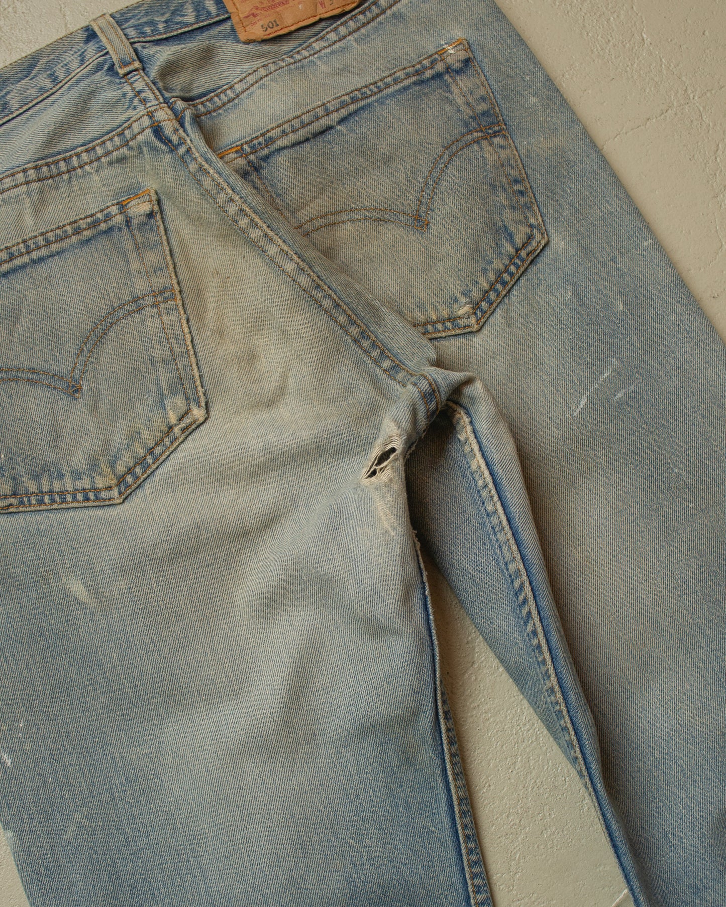 1998 Levi´s Painter Cut Off Jeans blue - W30